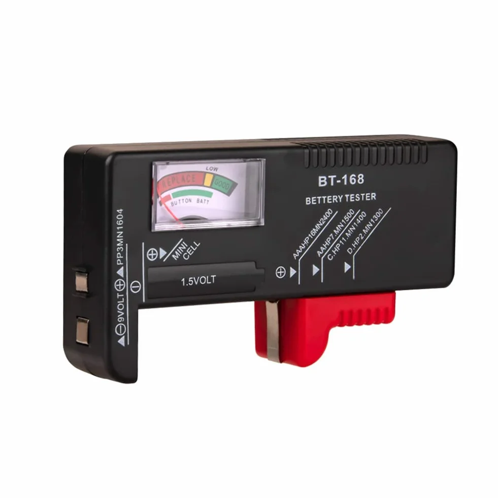 BT-168 AA/AAA/C/D/9V/1.5V Pile Bouton Universelle Compteur à Code Couleur Indique Volt Testeur Vérificateur BT168