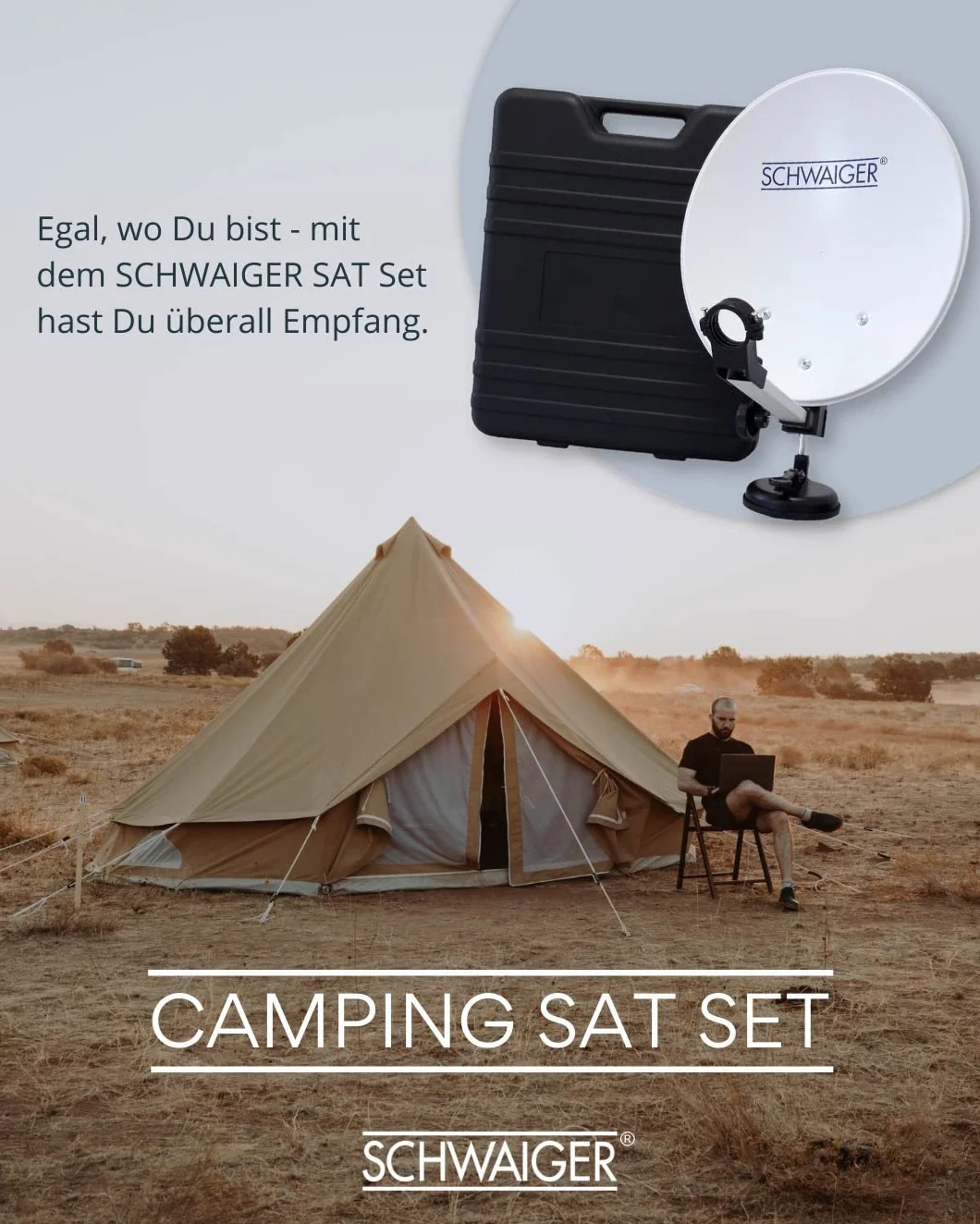 Schwaiger SATSET351 antenne Satellites Noir Gris Métallique