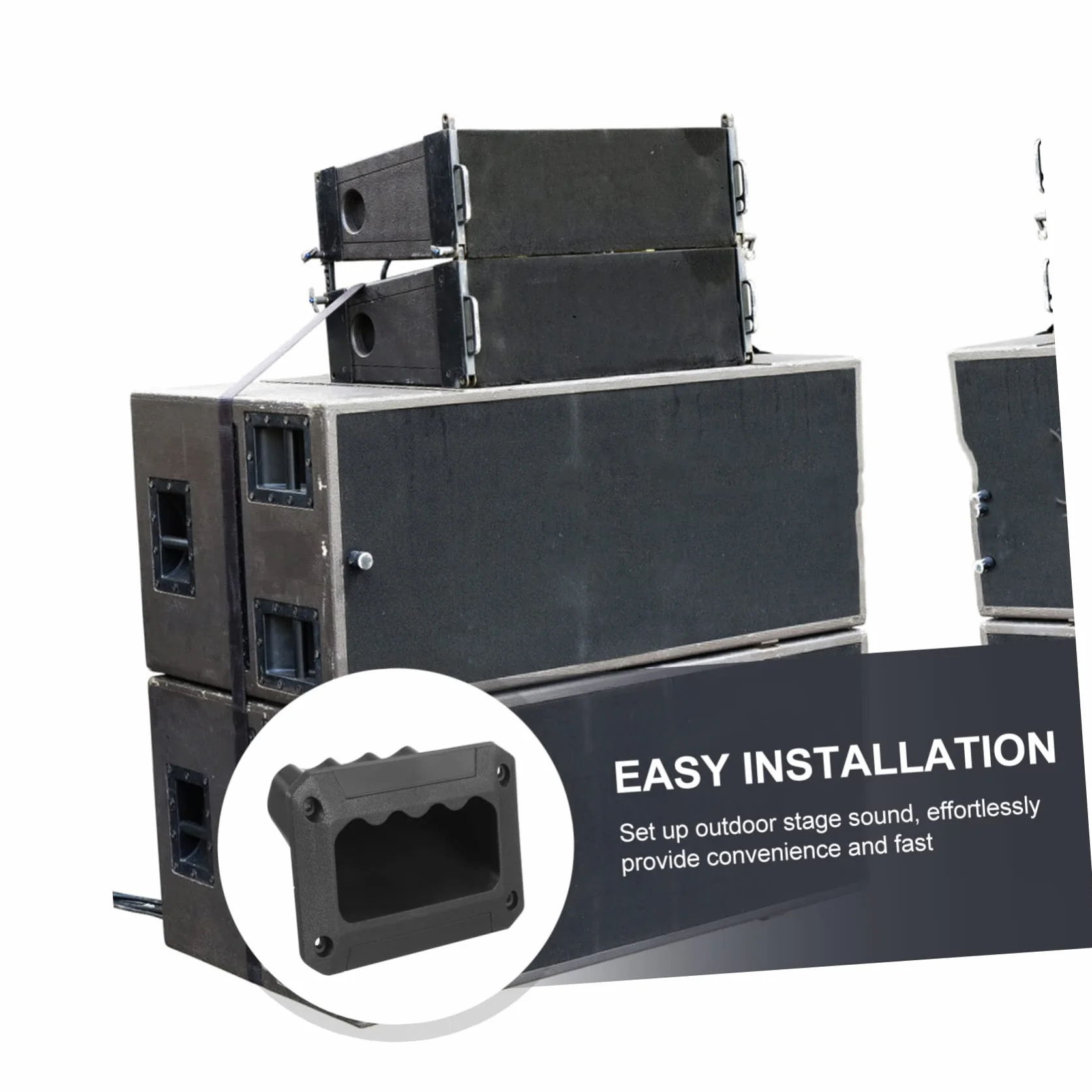BESTonZON 8pièces Poignée Enceinte Lot Pour Caisson De Basses Et Haut-parleurs Remplacement Facile à Installer Sans Pré-perçage