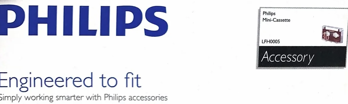 PHILIPS Mini-Cassettes pour Machine à Dicter 2 x 15 Minutes (LFH 005)