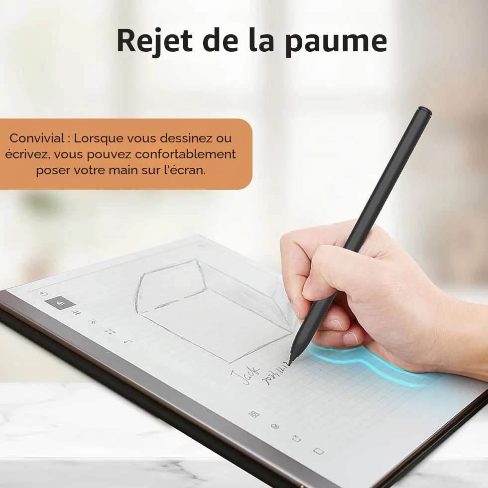 VOVIPO EMR Stylet pour Remarkable 2 avec Gomme, Stylo de Rechange pour Papier numérique Remarkable 2/Scribe/Boox Tablet, Alternative au marqueur Plus, sensibilité à la Pression 4096
