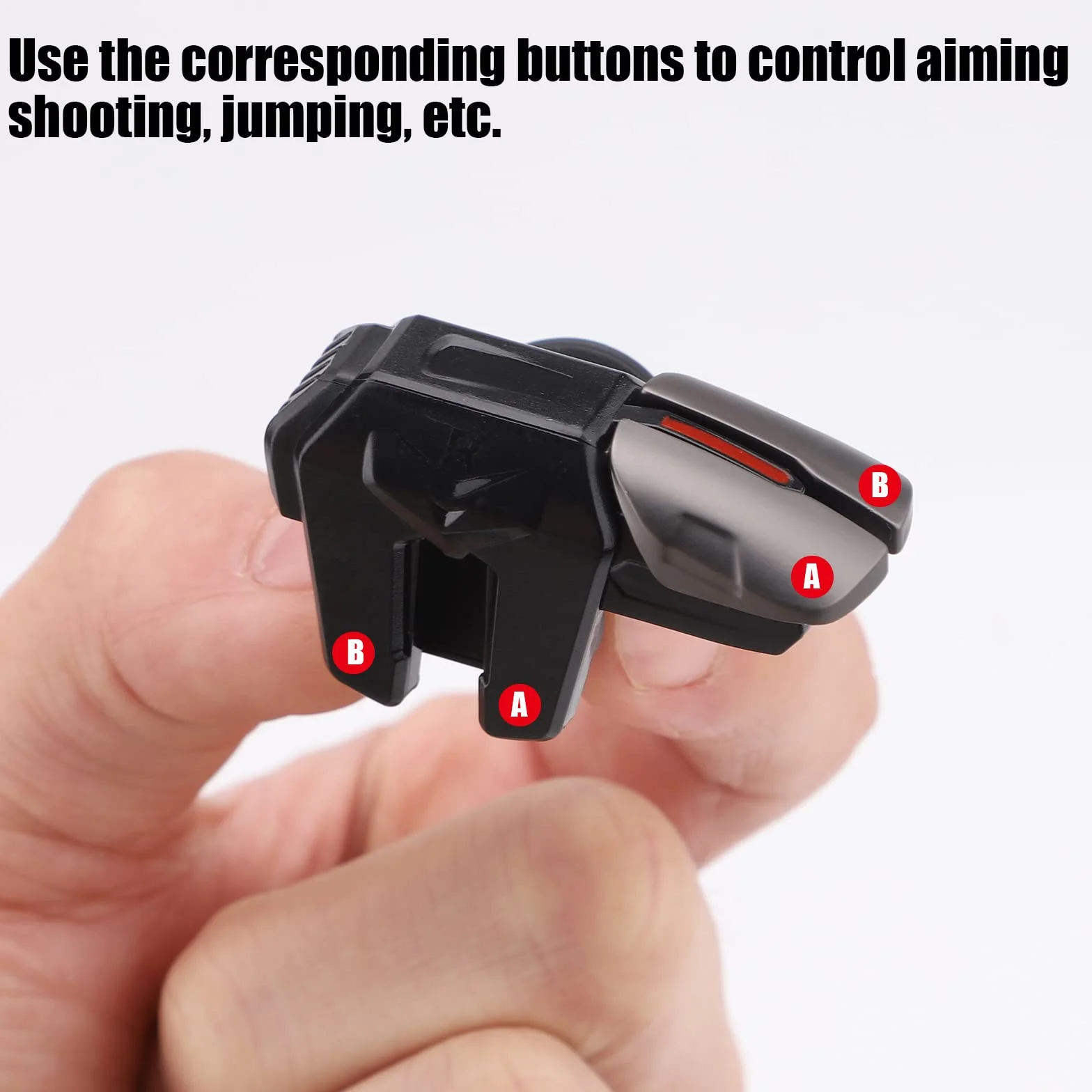 Mobile Game Controller Trigger Contrôleur de Jeu Mobile Jeu de Prise de Vue Sensible Mobile Gamepad Mobile Déclencheurs Tirer et Viser Sensibles pour Android iOS (4 clés)