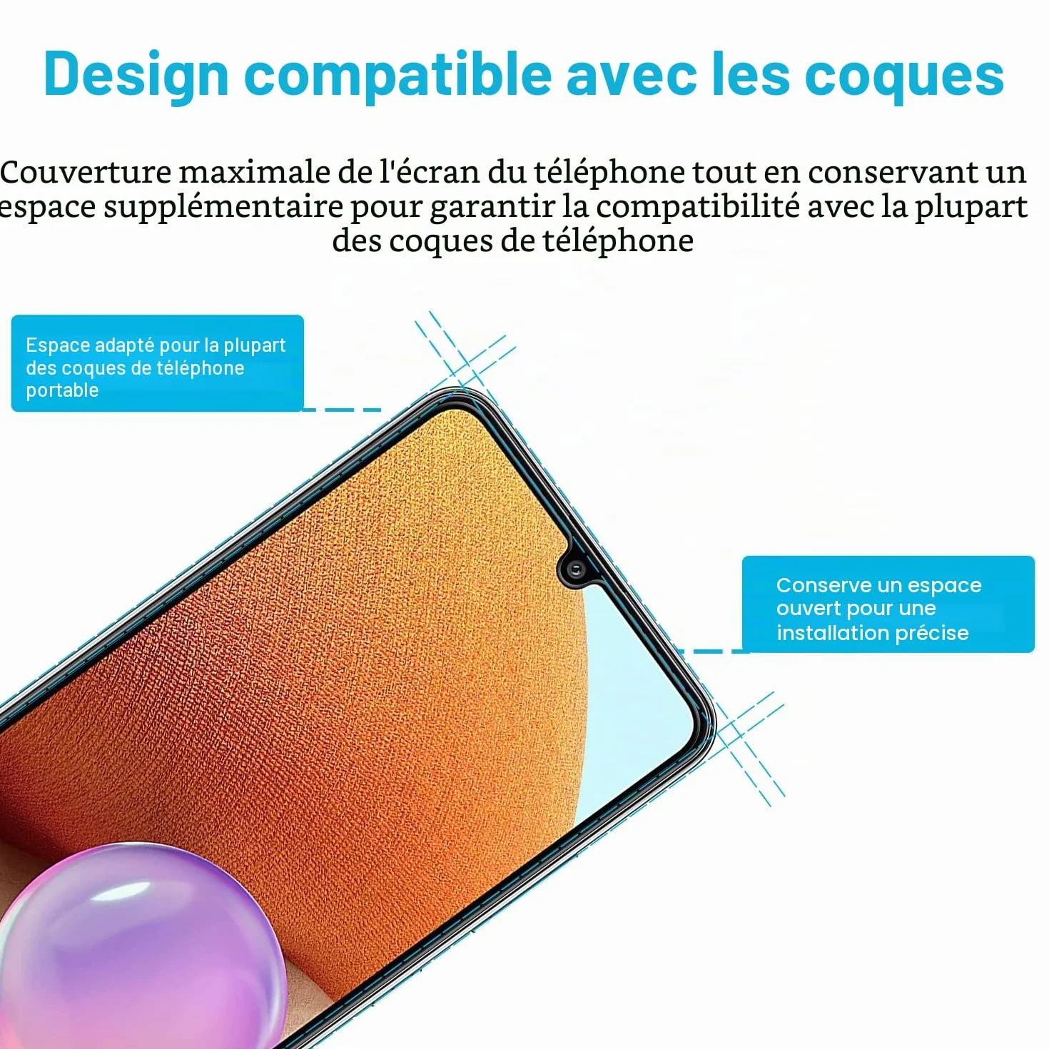 Didisky Lot de 2 Protecteur Verre Trempé pour Samsung Galaxy A32 4G, Film Protection écran, dureté 9H, Pas de Bulles, Haute définition