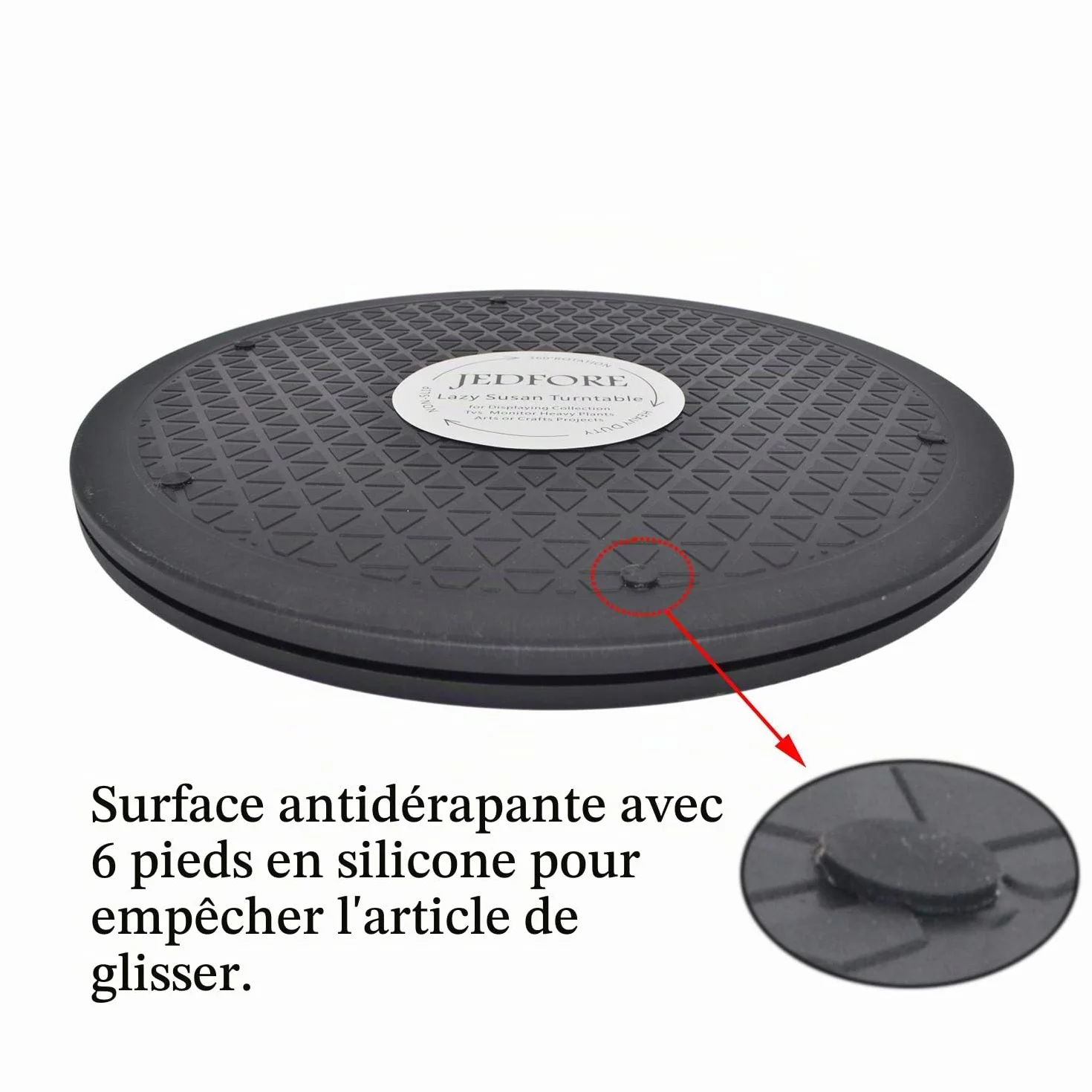 Plateau tournant à 360 degrés avec roulements à billes en acier, robuste et multifonction, pour grand téléviseur, écran d’ordinateur, 30,5 cm