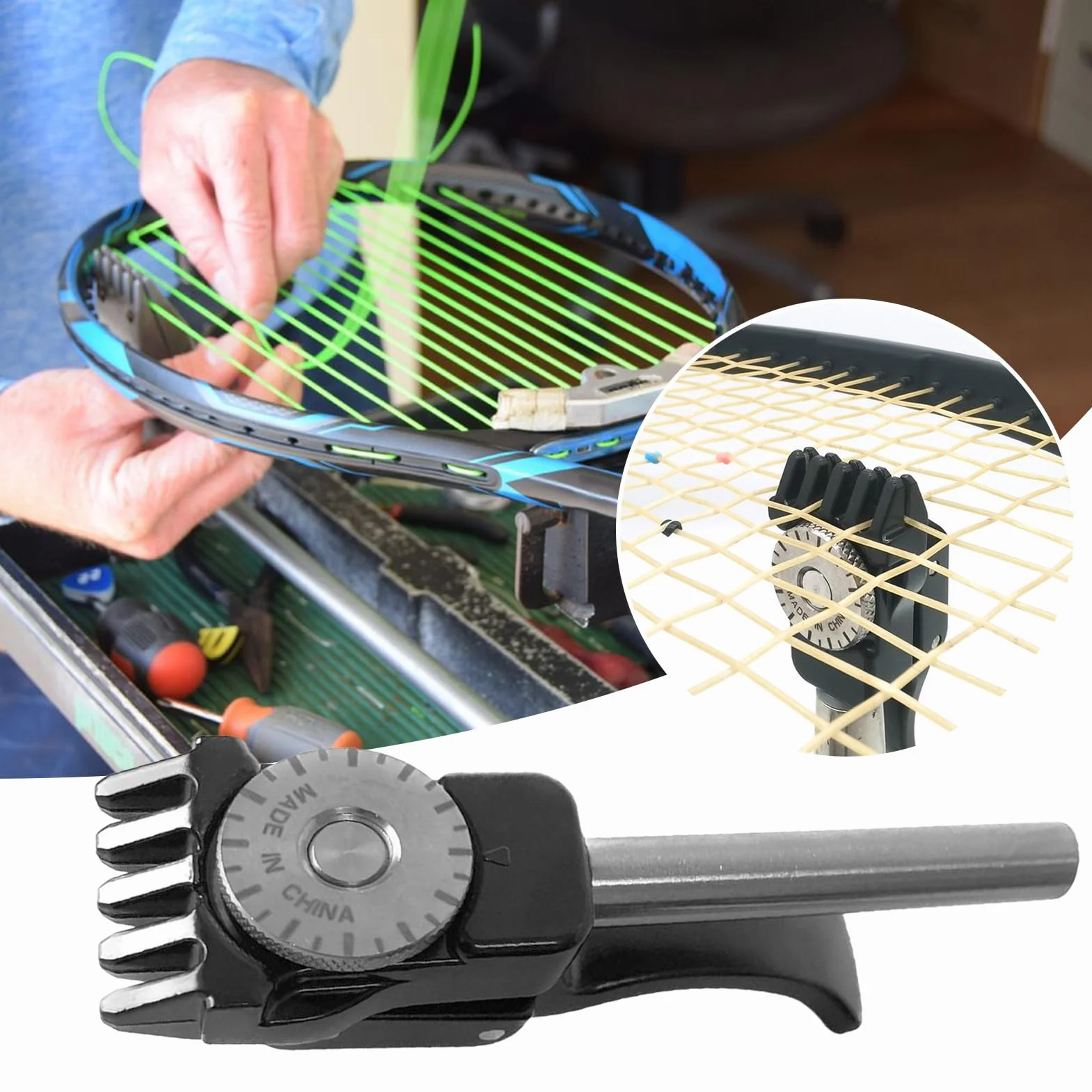 Pinces de Démarrage pour Raquette de Tennis, Pince Volante de Cordage