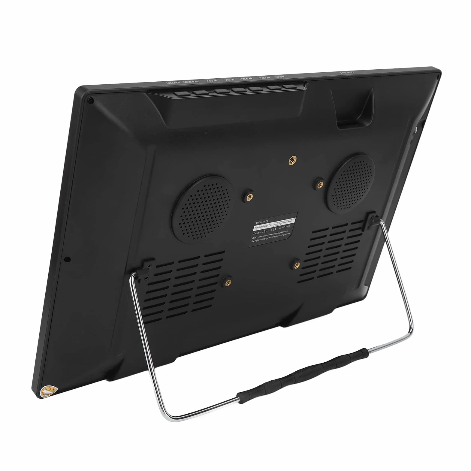 TV Numérique Portable 16 Pouces ATSC, Lecteur Vidéo HDMI avec Support, Kit de Télévision Numérique Haute Sensibilité, Vidéo 1080p, MP3, MP4, pour la Maison, la Voiture, Les Voyages en Plein Air