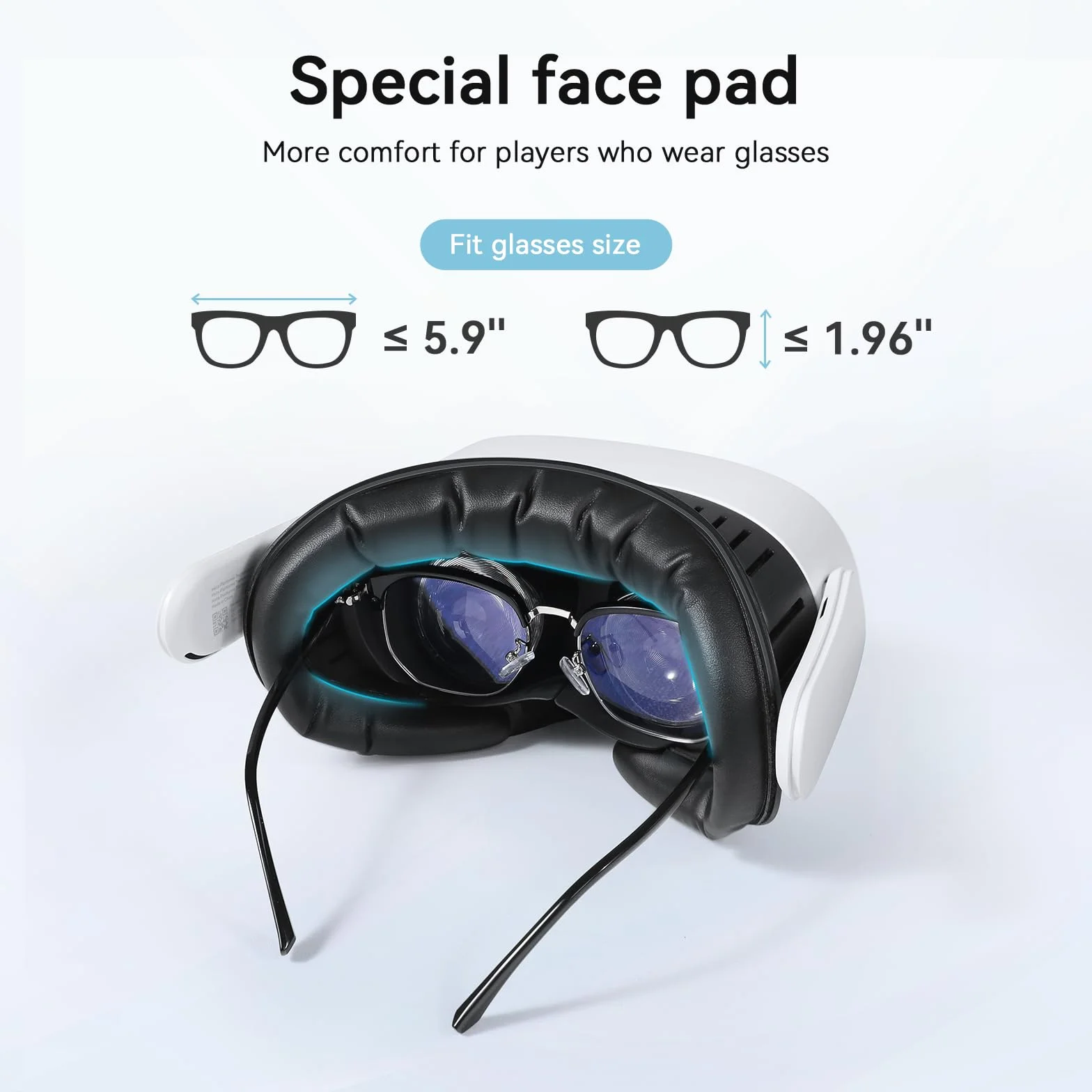 AMVR Face Pad Facial Interface Compatible avec Quest 3S, Ventilation en Forme de Z avec Coussin PU et Ice Silk
