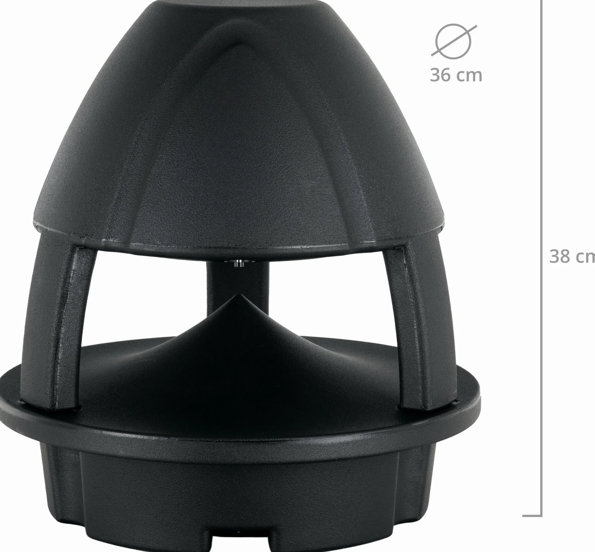 McGrey WPL-660BK BT Paire d'enceintes extérieures 360° - 2 Enceintes Actives 2 Voies pour Jardin - Bluetooth 10m - Son 360° - Résistantes Eau/UV (IP56) - Noir