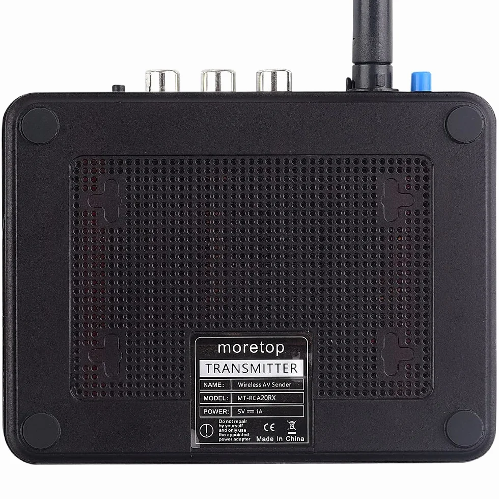 Récepteur supplémentaire pour les systèmes audio/vidéo sans fil Moretop 2,4 GHz uniquement (vendus séparément), aucun émetteur inclus (MT-RCA20RX)