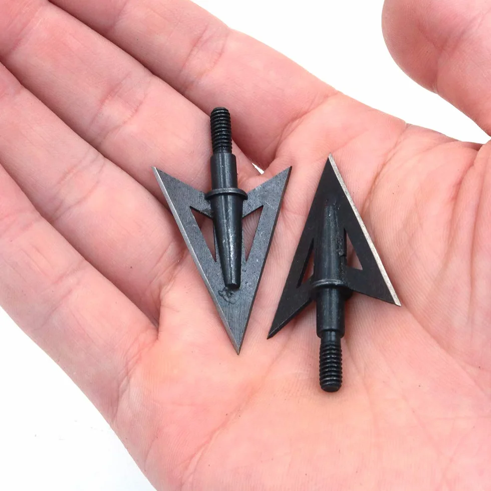 Namvo 6 pièces Flèche de Poisson en Acier Inoxydable Broadheads 100 Grain Tir à l'Arc Chasse Plein Air