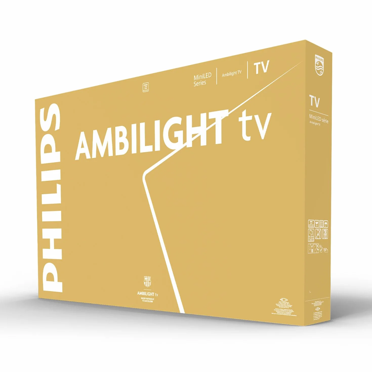 PHILIPS Ambilight 55MLED910 'The Xtra' Mini LED 4K Smart TV - Écran 55 Pouces avec P5 Perfect Picture Engine Ultra HD, Titan OS, Dolby Vision et Son Dolby Atmos