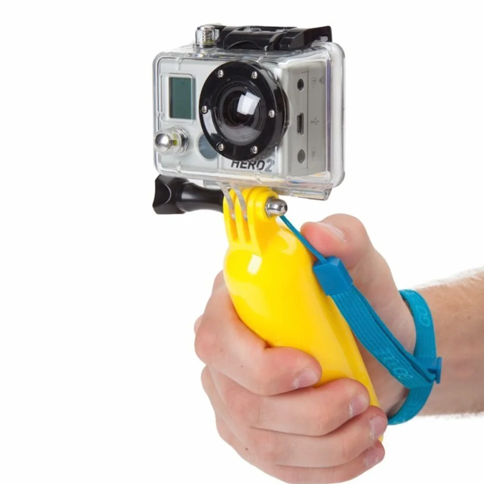 Bâton de plongée étanche et Flottant, support de caméra REY pour GoPro, DJI OSMO, INSTA 360, SJ4000, SJ7000 et Xiaomi Bobber Surf, jaune, USB-C