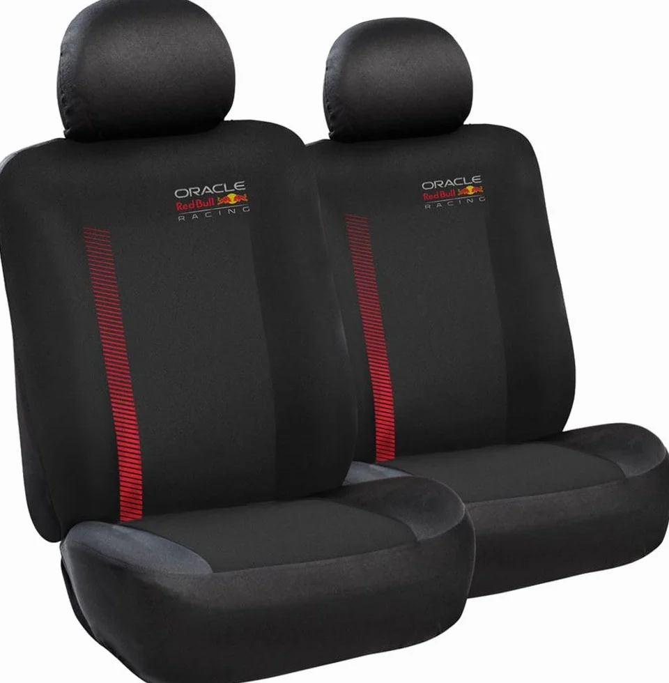 RED BULL Racing Ensemble 6 Housses Siège Auto Powerbar Noir Rouge