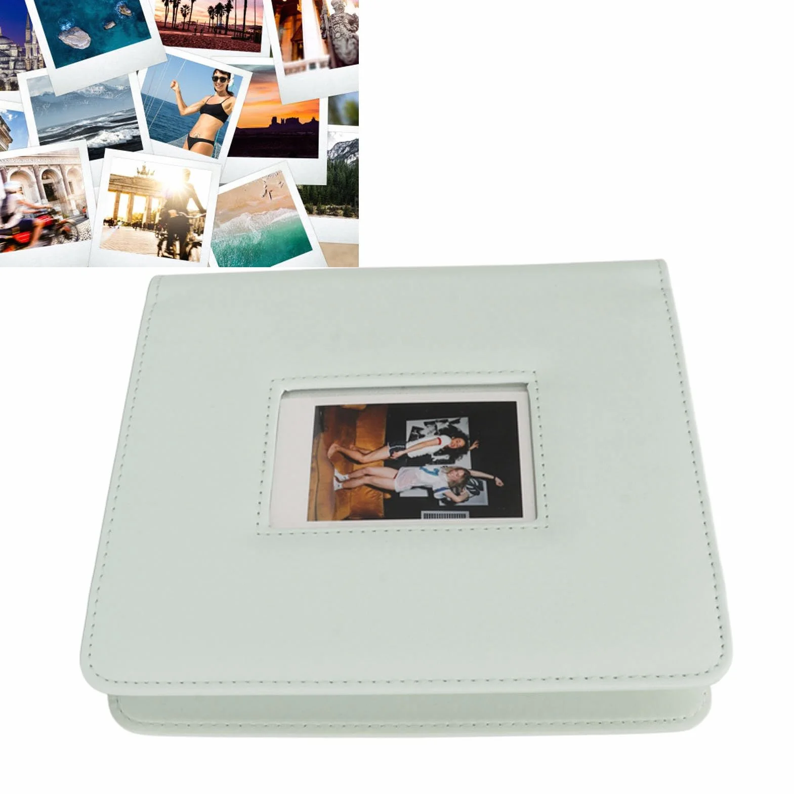 288 Album Photo pour Mini Appareil Photo, Couverture en Cuir, Livre Photo 2x3 pour Mini Film Instantané (GREEN)
