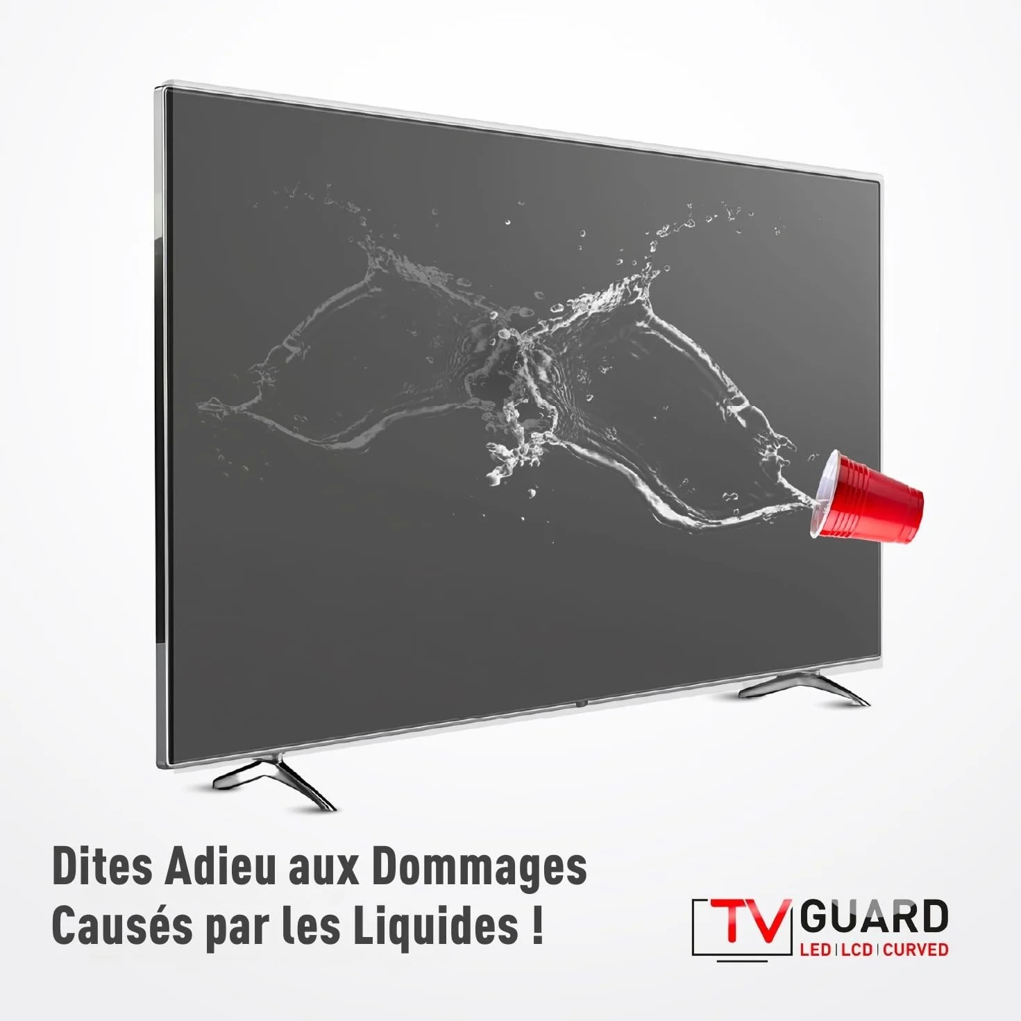 TV GUARD 65 Pouces Protection d'Écran TV Anti-Lumière Bleue Résistant aux Rayures Ultra-Clair Compatible LED LCD OLED QLED