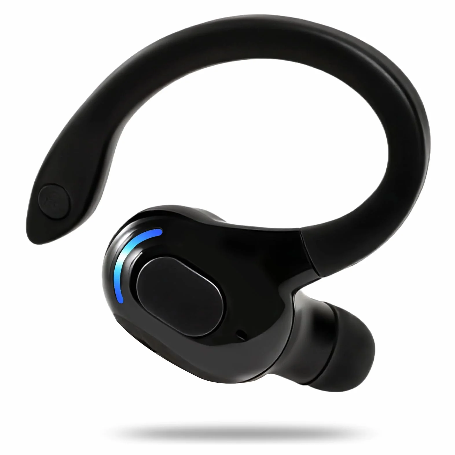 Oreillette Bluetooth sans Fil V5.2 Mono avec Micro Réduction de Bruit, Écouteur Tour d’Oreille 360° Confortable, 20h Autonomie, Charge Rapide 1,5h, Kit Main Libre Compatible avec iPhone Android PC