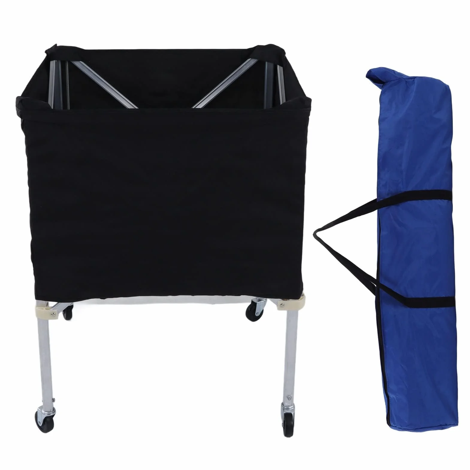 Cocoarm Chariot de volley-ball portable pliable sur roues panier de tennis rangement