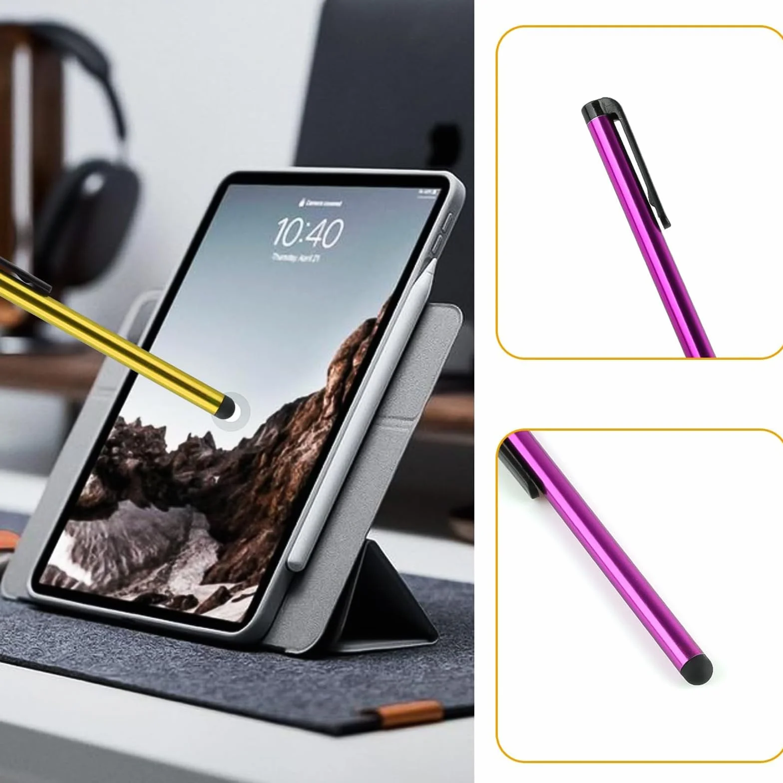 FYSL 50 Pièces Stylets Universels Capacitifs pour Écran Tactile, Stylet Stylo, Stylets Capacitifs pour Tablettes, iPad Mini, iPad Pro, iPad Air, Smartphones, Samsung Galaxy, Tous Téléphone Tablet