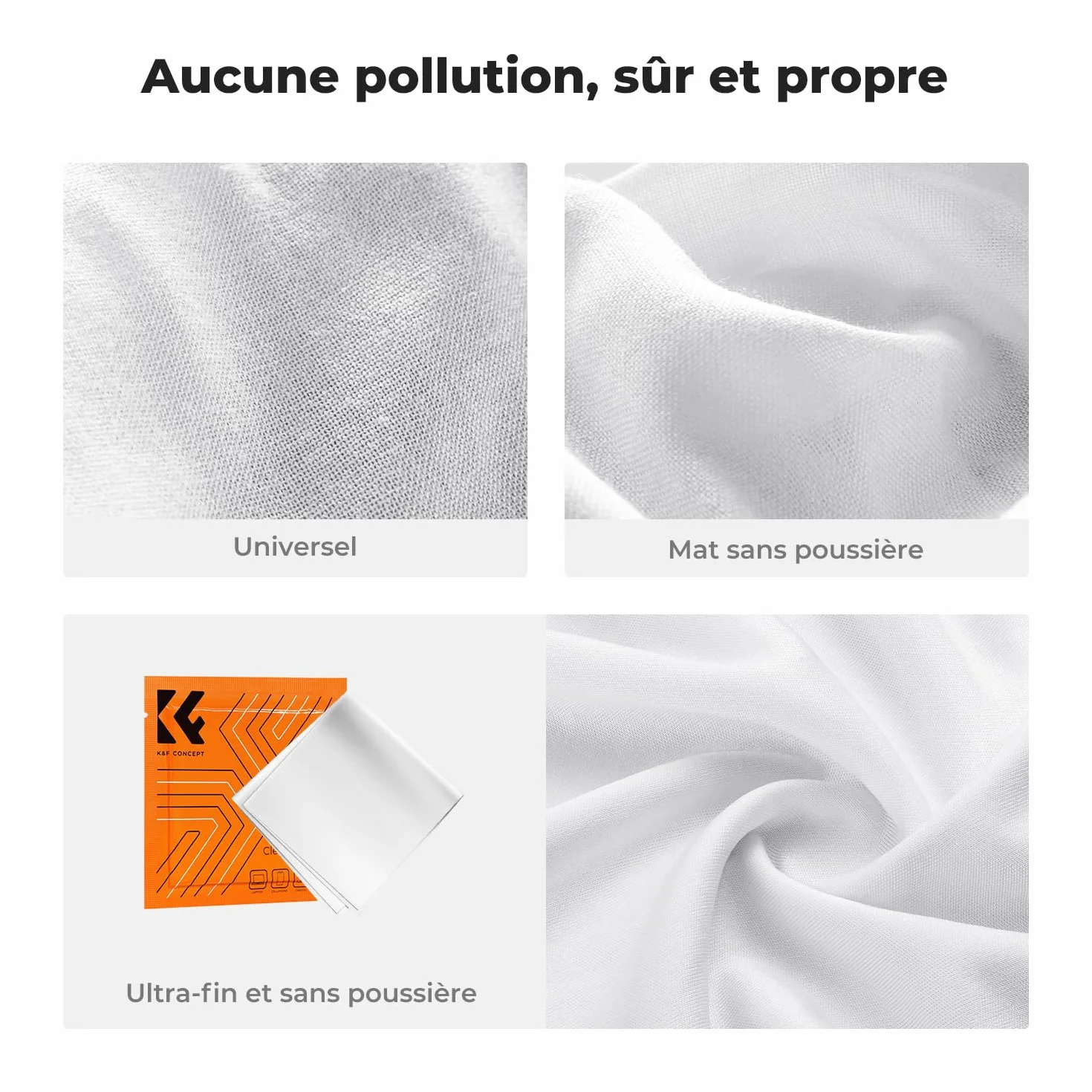 K&F Concept 6 Pièces Élastique pour Bouchon Courroie Lens Cap Keeper + Chiffon de Nettoyage Compatible avec Objectif Appareil Photo Canon Nikon Sony Olympus Fujifilm Pentax Panasonic Leica