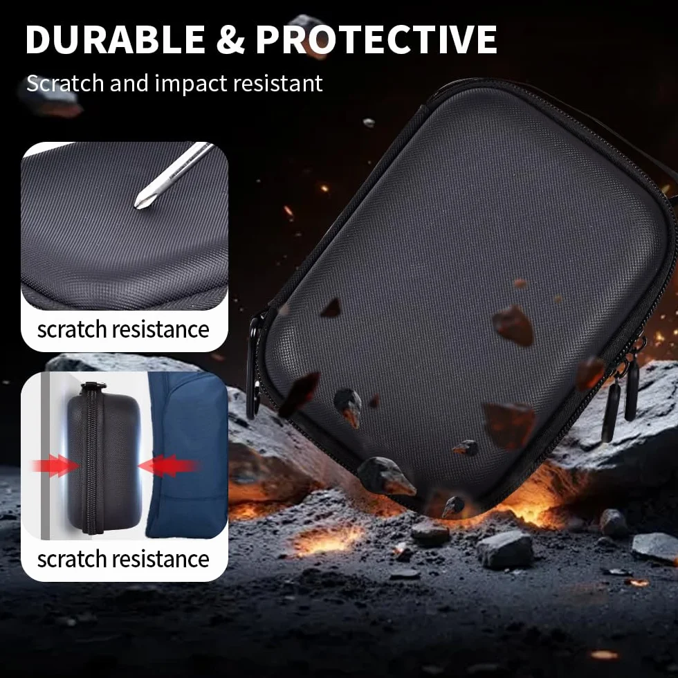 Étui EVA Durable avec Protecteur d'écran pour DJI Osmo Nano, Verre Trempé, Résistant aux Chocs