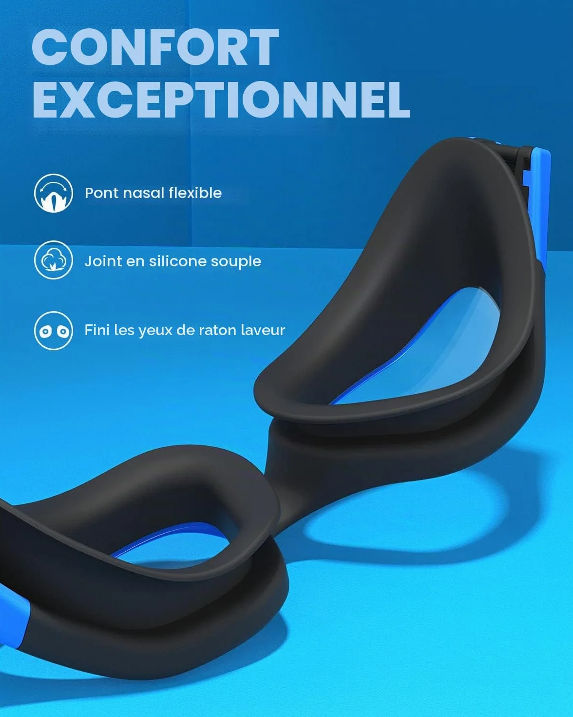ZIONOR G1 Lunettes de Natation Polarisées Mirror Anti Buée Anti UV Unisex Adulte
