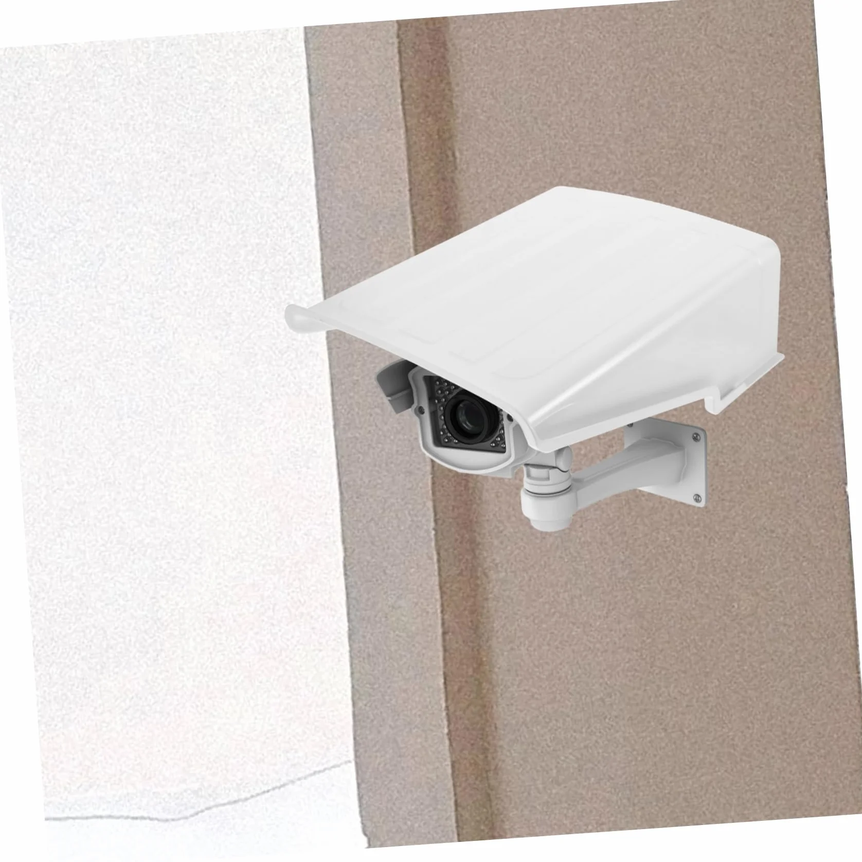 HOMSFOU Housse De Pluie pour Appareil Photo Bouclier De Caméra Extérieure Housse De Pluie pour Sonnette Caméra De Housse De Pare-Pluie Abri Protéger Blanche Plastique Protection Solaire