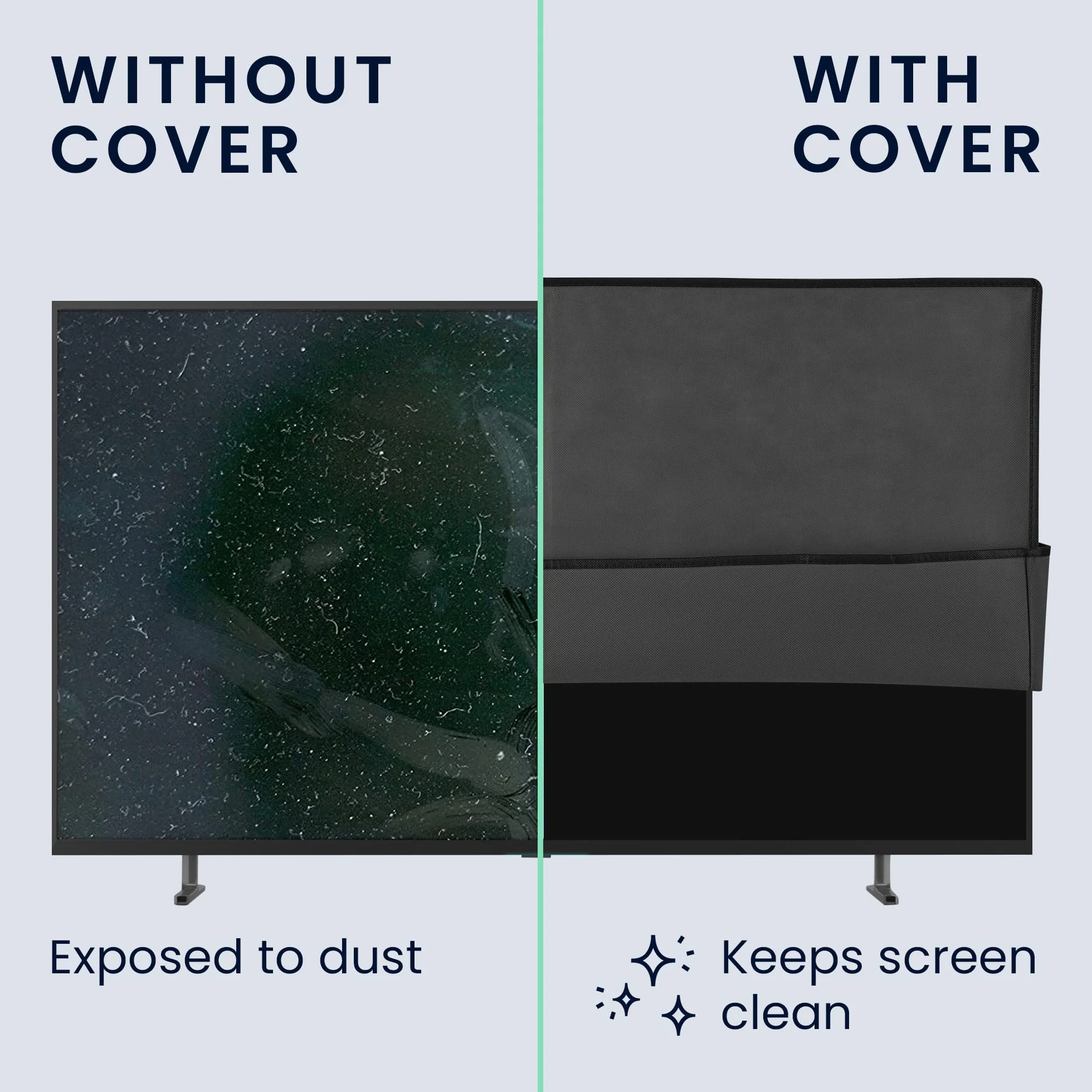 kwmobile Housse écran TV compatible 75" TV Protection écran télévision gris foncé