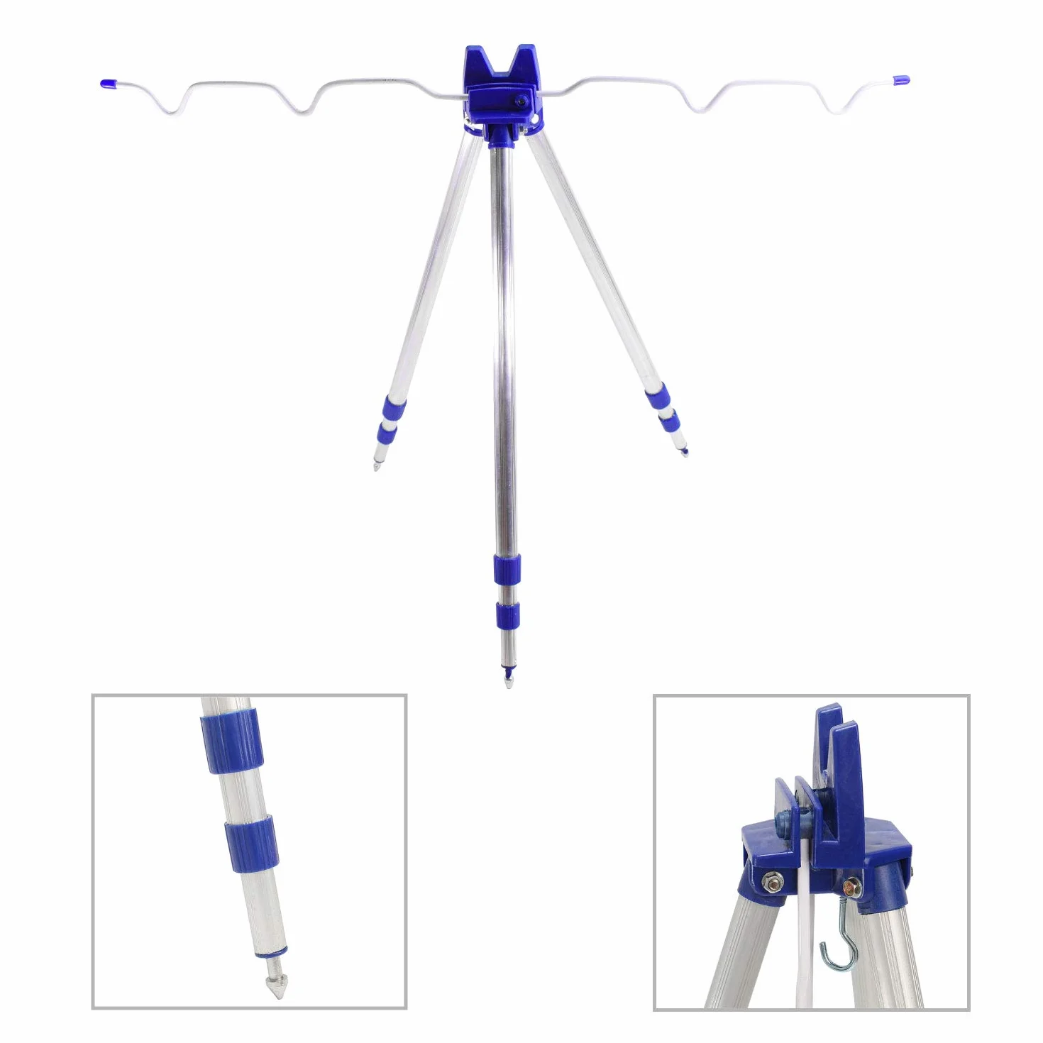 DIGIFLEX Trépied télescopique pour Canne à pêche Stand Repos pour Plage mer côte Quai gréement