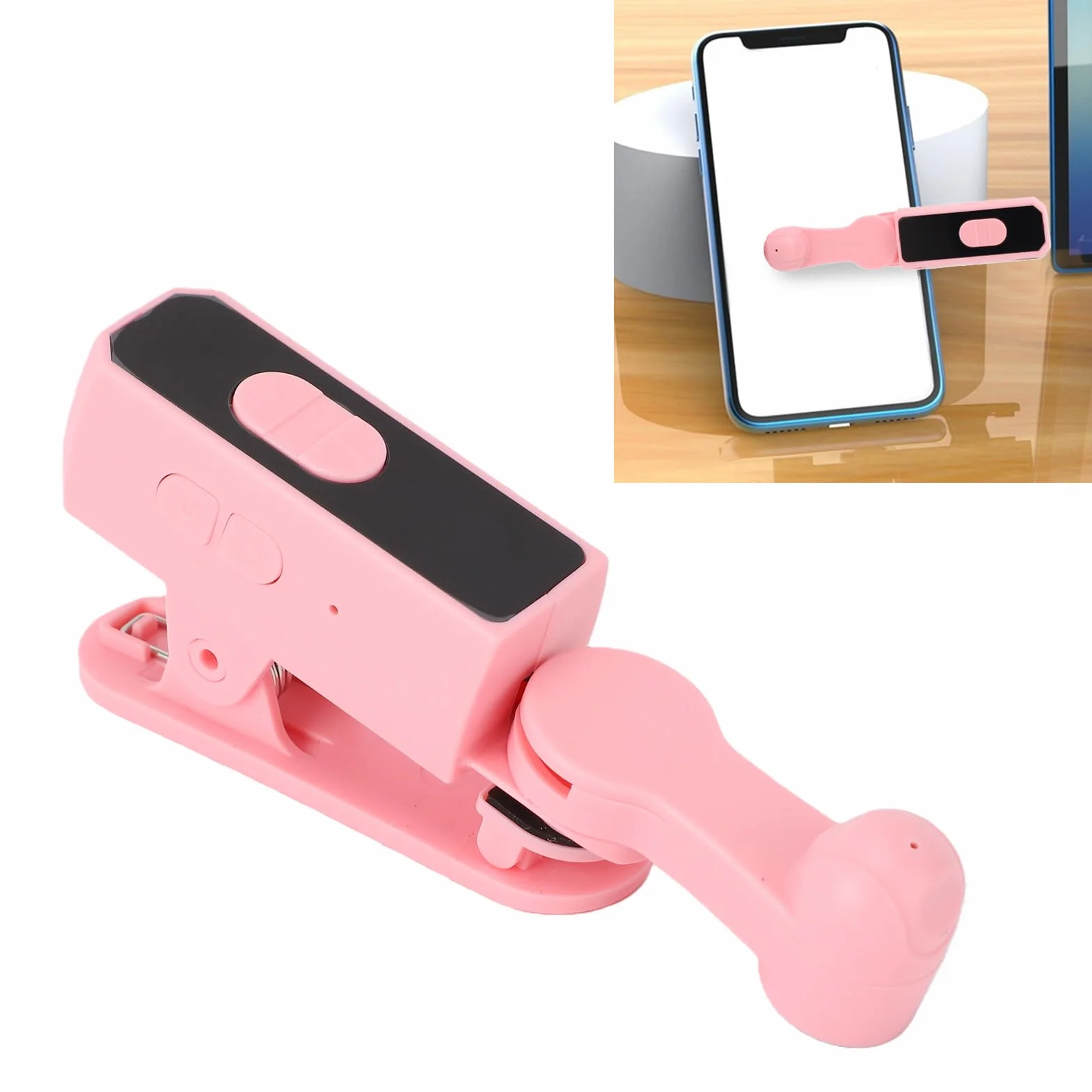 Dpofirs Clicker Automatique sans Fil pour Smartphone, Tapper Automatique D'écran de Téléphone Rechargeable, Clicker Continu Rapide pour Tiktok, Diffusions en Direct J'aime (Pink)