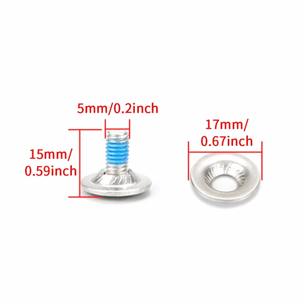Kit de vis de fixation pour snowboard en acier inoxydable, 8 sets