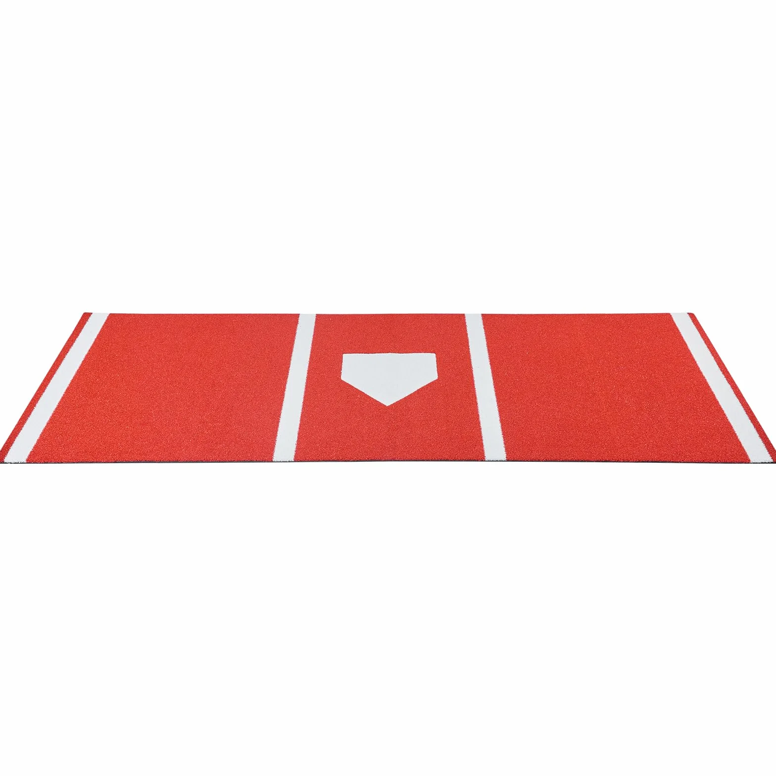VEVOR Tapis de Frappe Baseball 300x116 cm Gazon Synthétique Anti-décoloration Entraînement Softball Rouge
