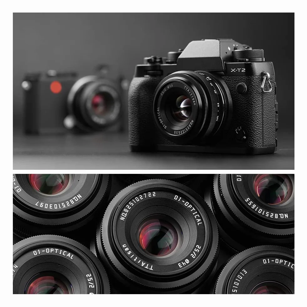 TTArtisan 25mm F2.0 APS-C Objectif Manuel pour Monture Fuji X
