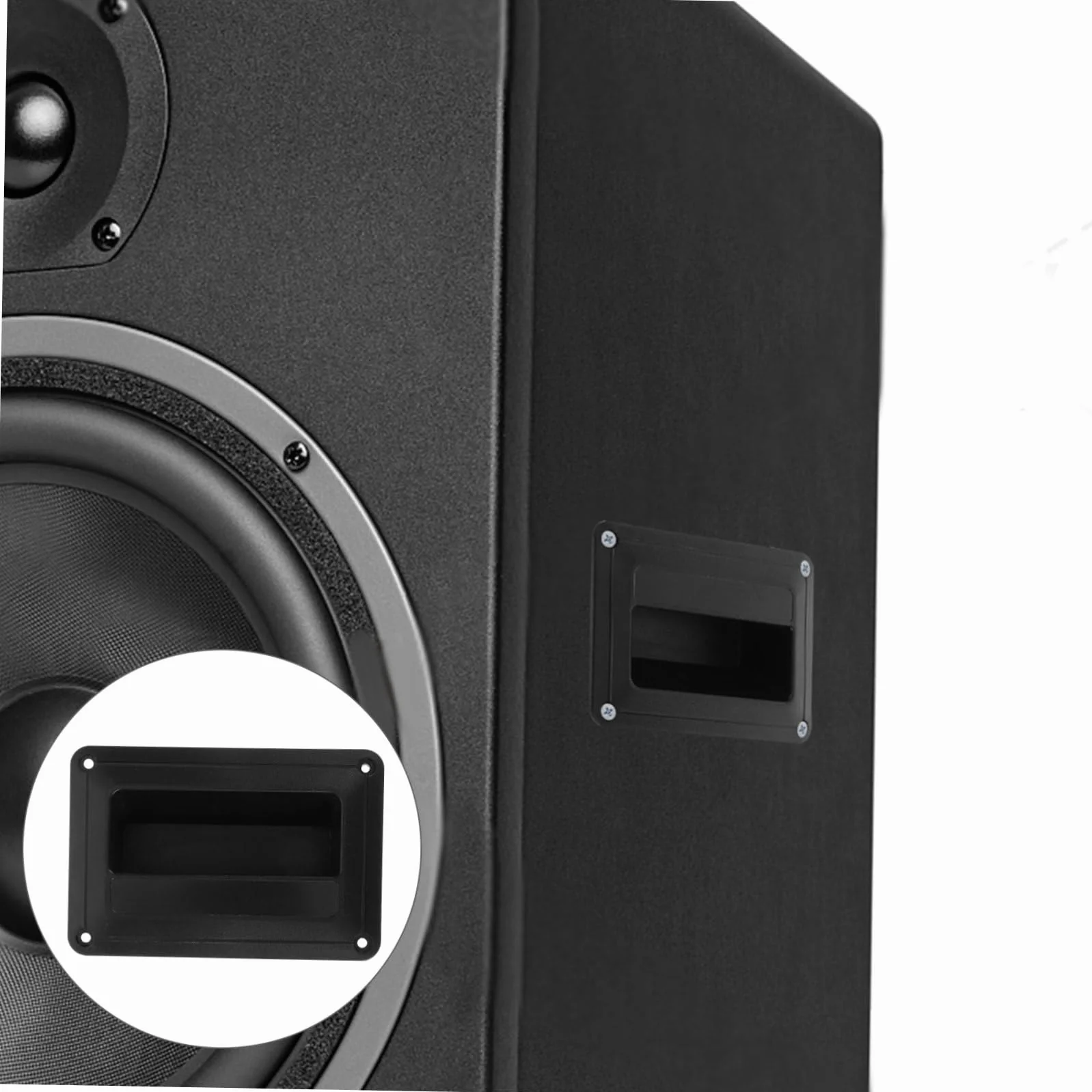 Homoyoyo Poignée Latérale de Haut-Parleur en Plastique pour Accessoires Audio, Petite Poignée Encastrée Pratique pour Enceintes, Lot de 4 Pièces pour Usage Scène ou Maison