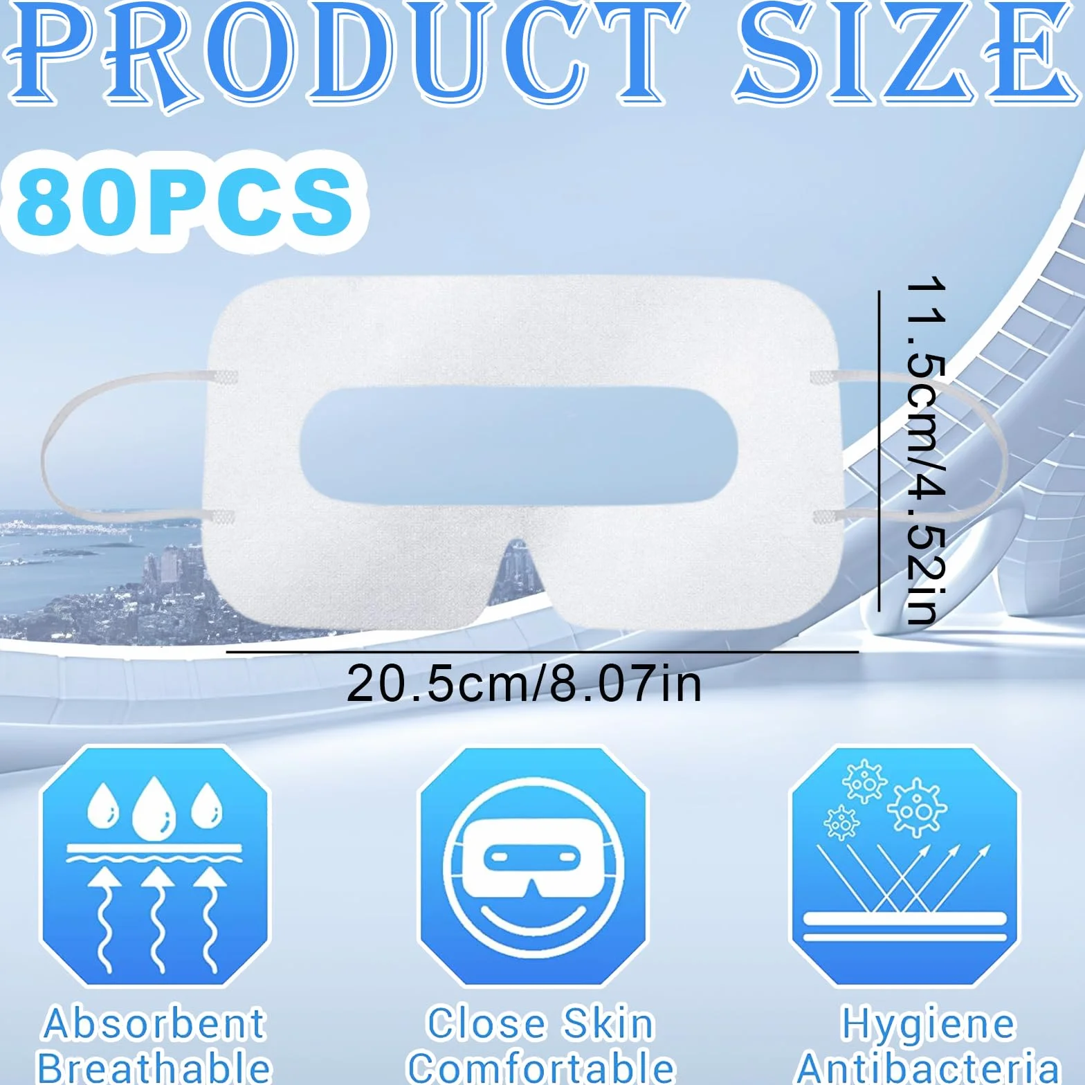 Masque jetable pour appareils VR. Housse de Lunettes VR hygiénique et adaptée à la Peau. Idéal pour Oculus, HTC Vive Pro, Samsung Note, Google Cardboard
