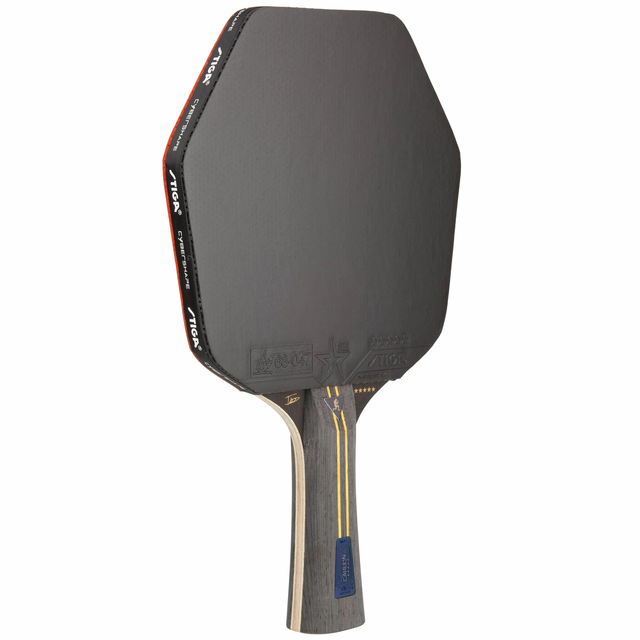 STIGA Pro Carbon Plus Cybershape Truls Edition Raquette de Ping-Pong 5 étoiles, Sweet Spot Plus Grand, Technologie Touch Carbon, Revêtements STAR5 approuvés ITTF