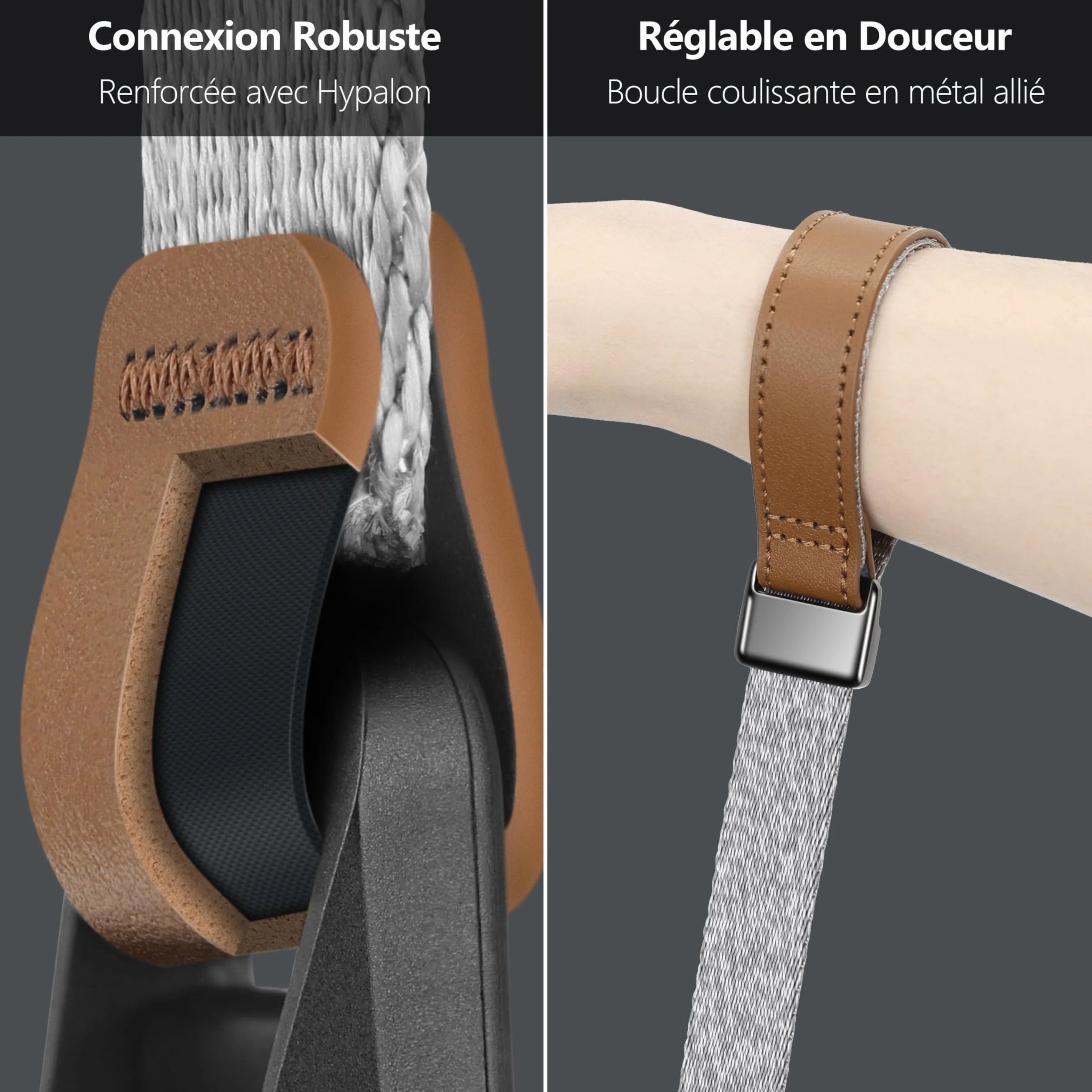Sunya Dragonne pour Appareil Photo avec Boucle à Détachement Rapide, Sangle en Corde Nylon Compatible avec Appareils Photo DSLR ou Mirrorless