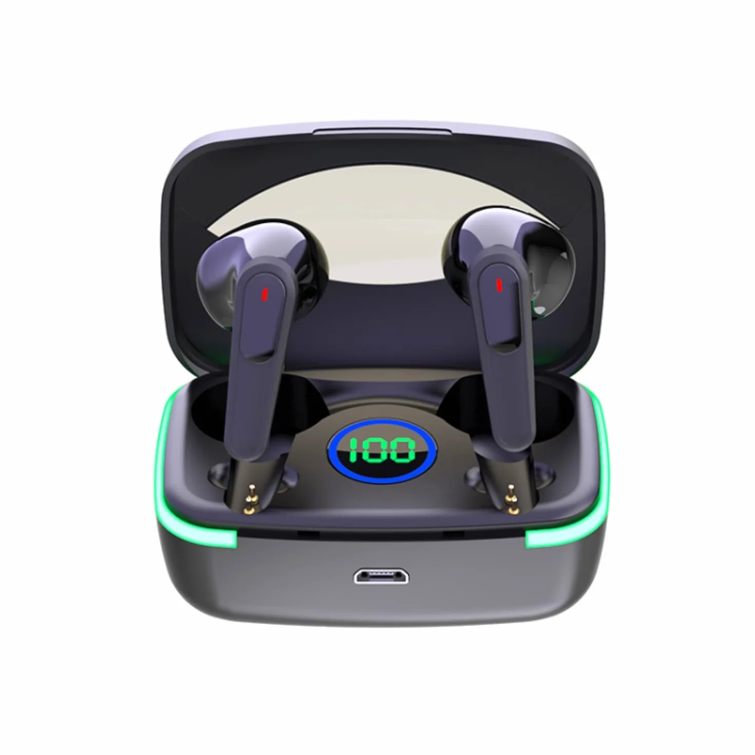 Écouteurs Bluetooth sans Fil, Oreillette Bluetooth 5.3 avec Mic, Earbuds avec Boîtier de Chargement LED IPX7 Etanche Casque Bluetooth, Fonction de Chargement pour iOS et Android
