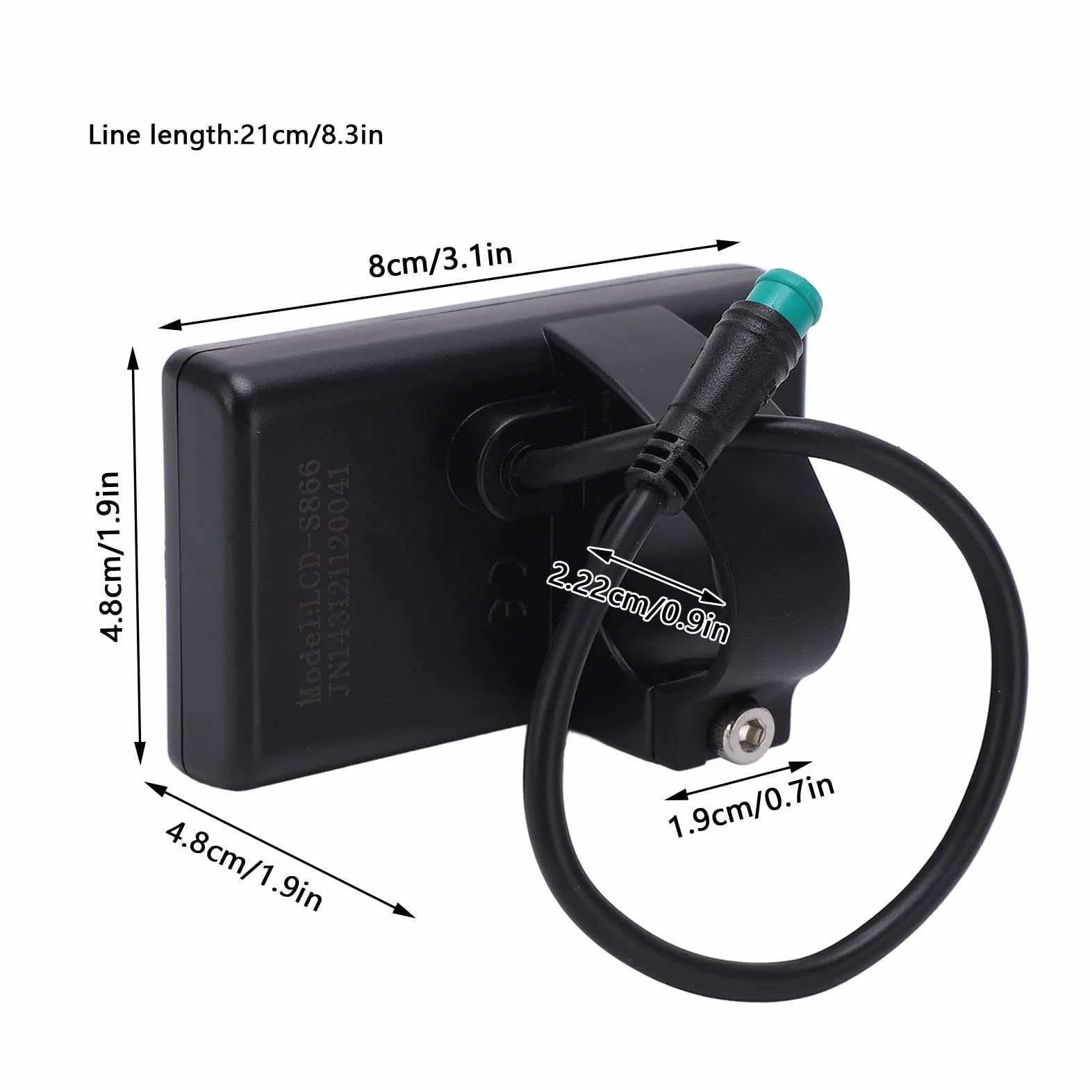 VBESTLIFE Affichage LCD Vélo Électrique Panneau Commande Grand Écran 24V 36V 48V Compteur Vitesse Multifonctionnel Étanche