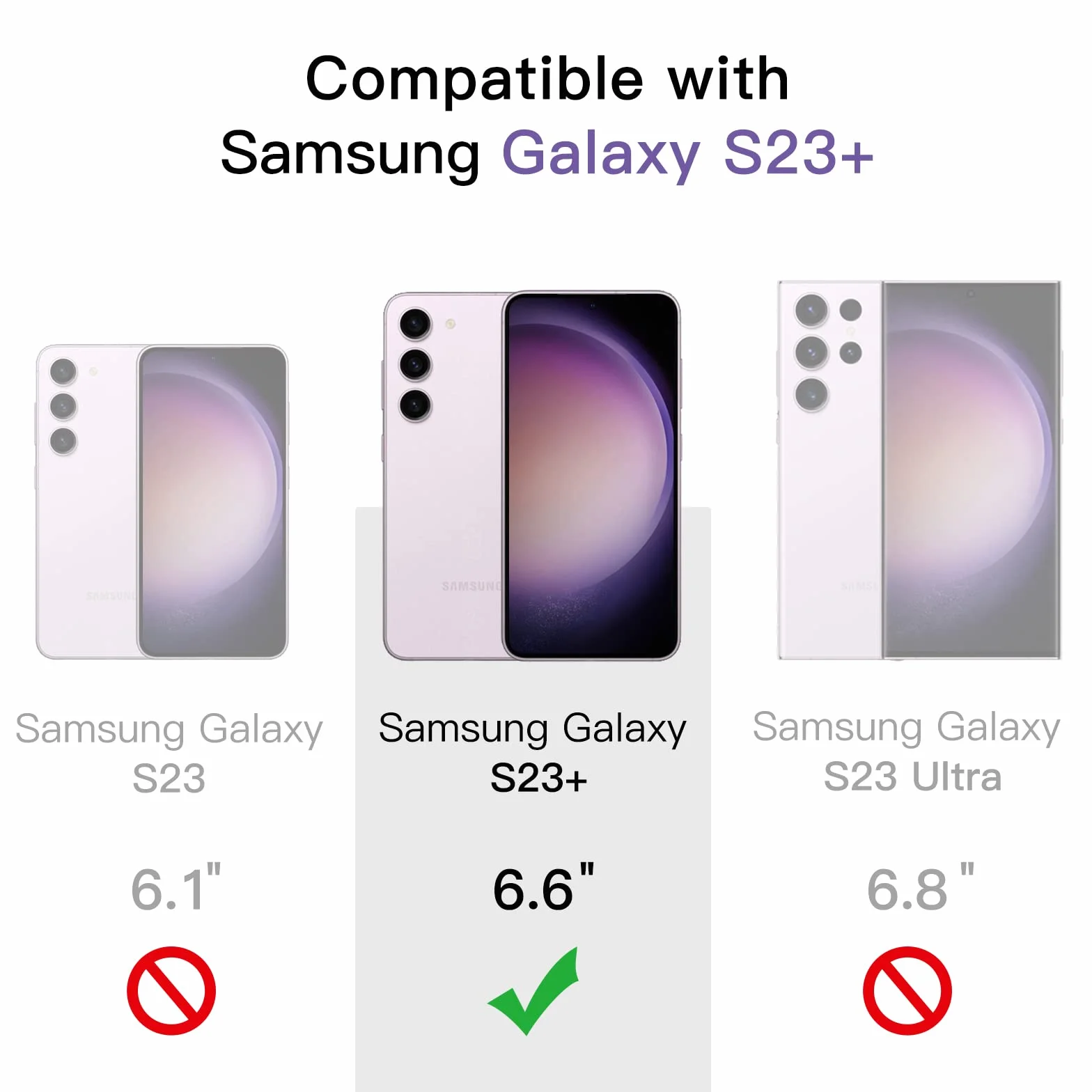 JETech Verre Trempé pour Samsung Galaxy S23+ / S23 Plus 5G 6,6 Pouces, Compatible ID d'Empreinte Digitale, Film Protection d'Écran, HD Transparent, 3 Pièces