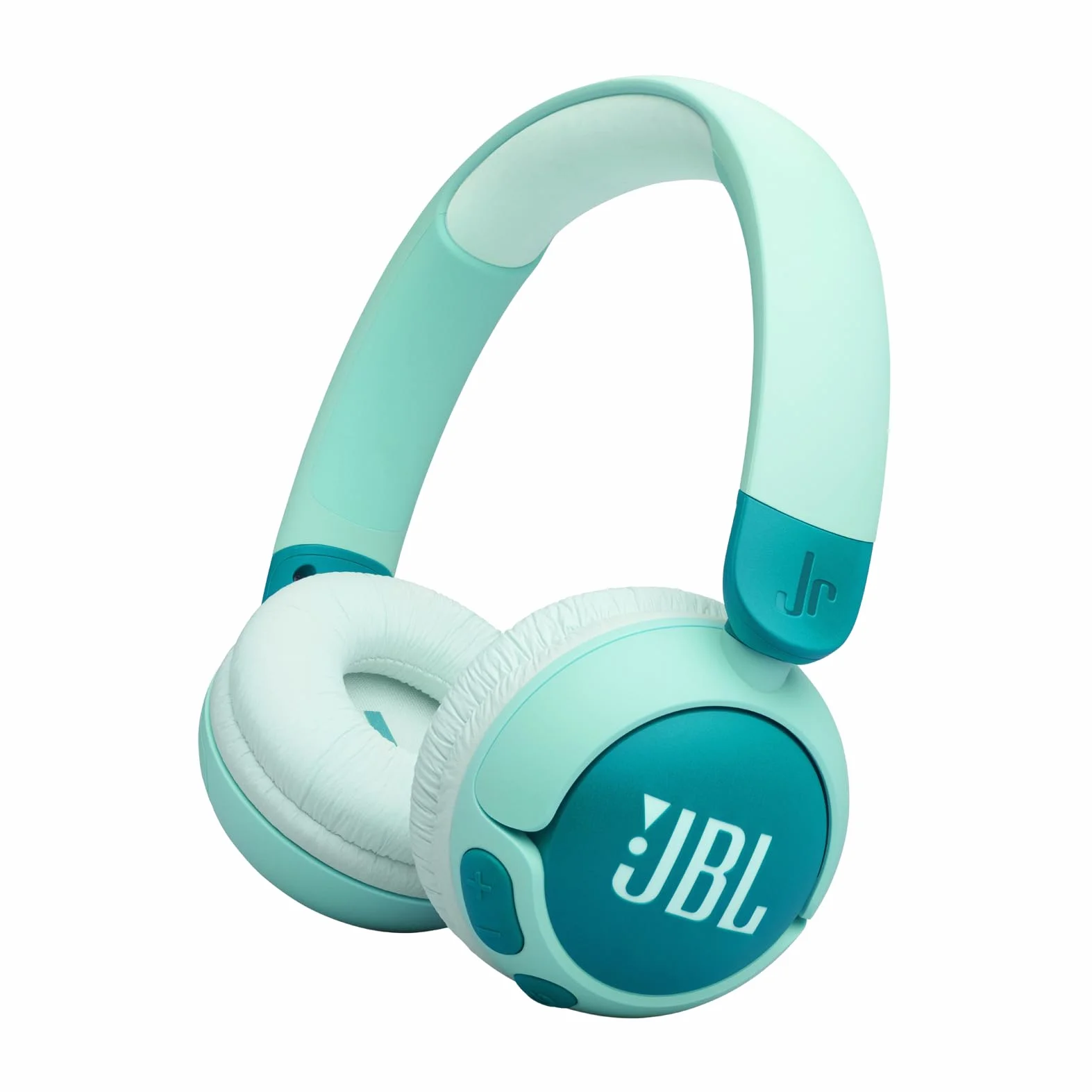 JBL Junior 320 BT, Casque Supra-auriculaire sans Fil pour Enfants, avec Microphone intégré, Bluetooth, Safe Sound, Coussinets Confortables, Set d'autocollants, Design Pliable, Vert