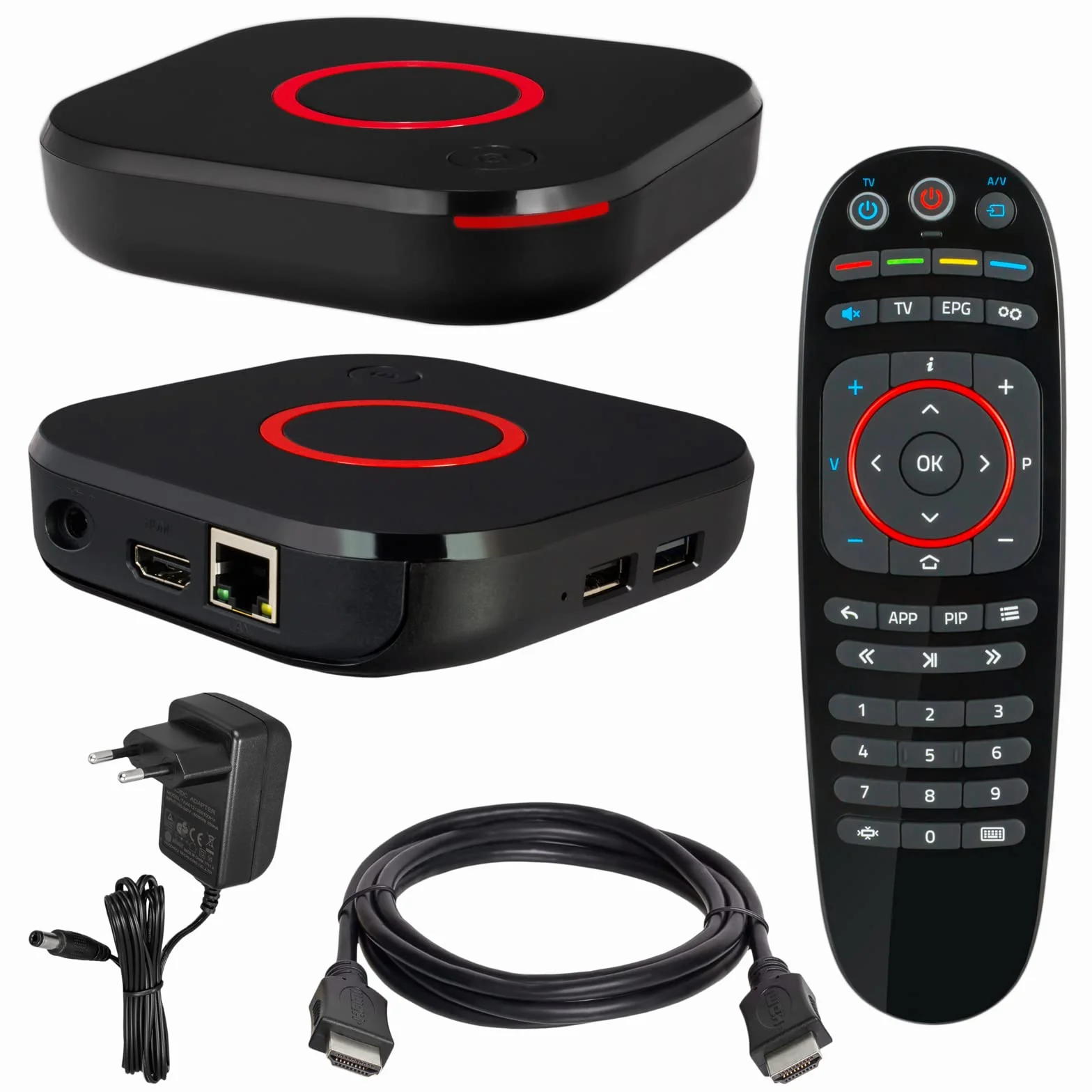 MAG 544w3 Original Infomir & hb-digital Set Top Box 4K Lecteur multimédia Récepteur TV Internet UHD 60FPS 2160p@60 FPS HDMI 2.1 Support 4K et HEVC USB3.0 4X Arm Cortex-A35 + câble HDMI