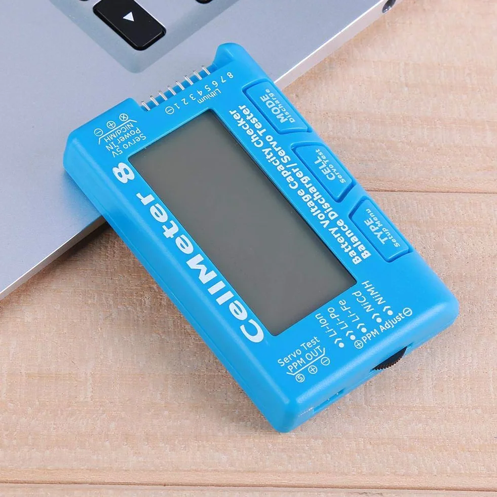 RC 8 testeur de capacité de batterie numérique testeur servo rétroéclairage LCD pour LiPo Life Li-ion NiMH Nicd