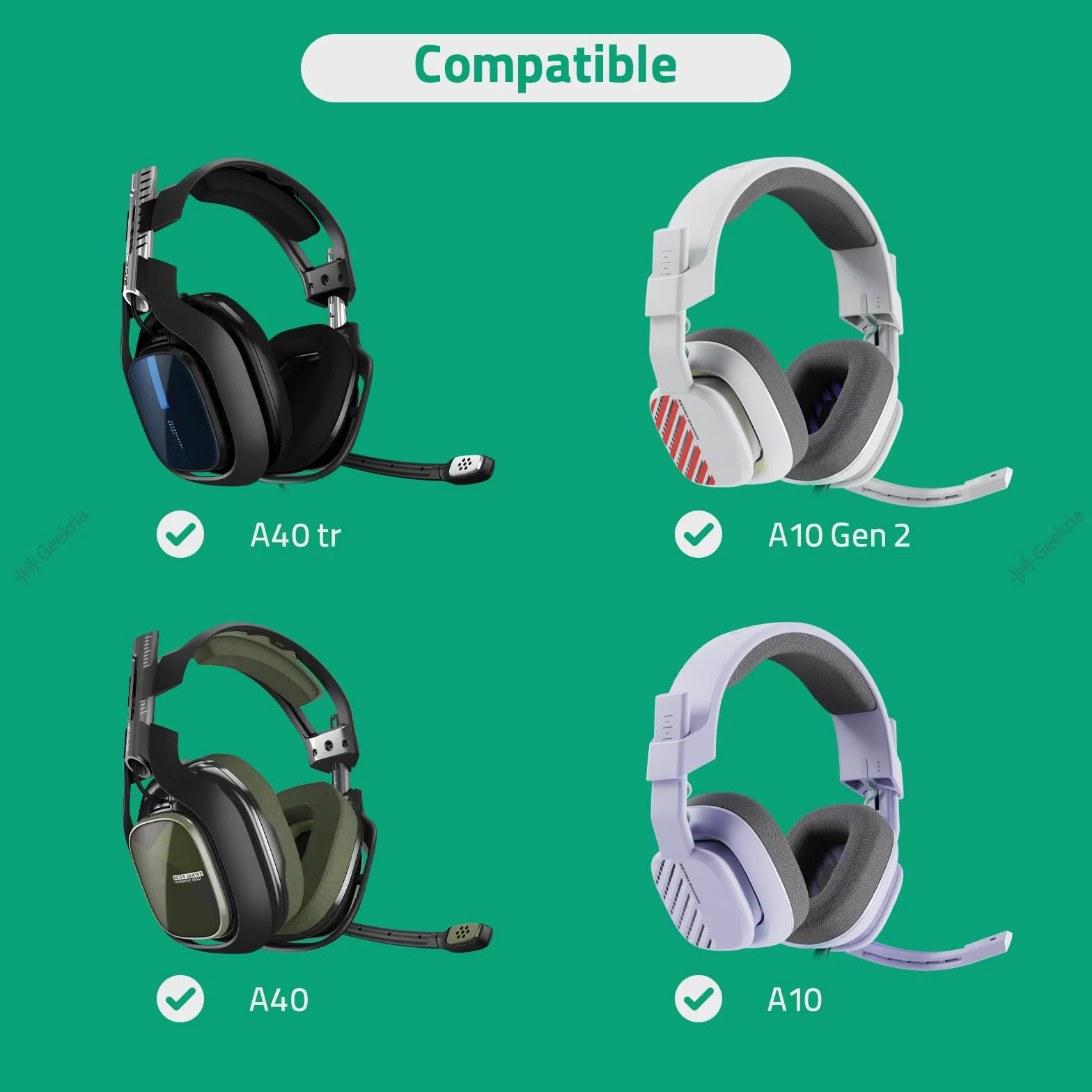 GEEKRIA Câble audio compatible avec Astro A40 tr, A40, A30, A10 Gen 2, A10 pour casques gaming, câble 1/8" (3,5 mm) vers 3,5 mm, cordon stéréo de remplacement (5,6 ft/1,7 m)