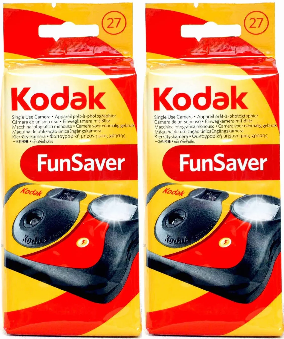2 x Funsaver appareils photo jetables avec flash 800 ISO