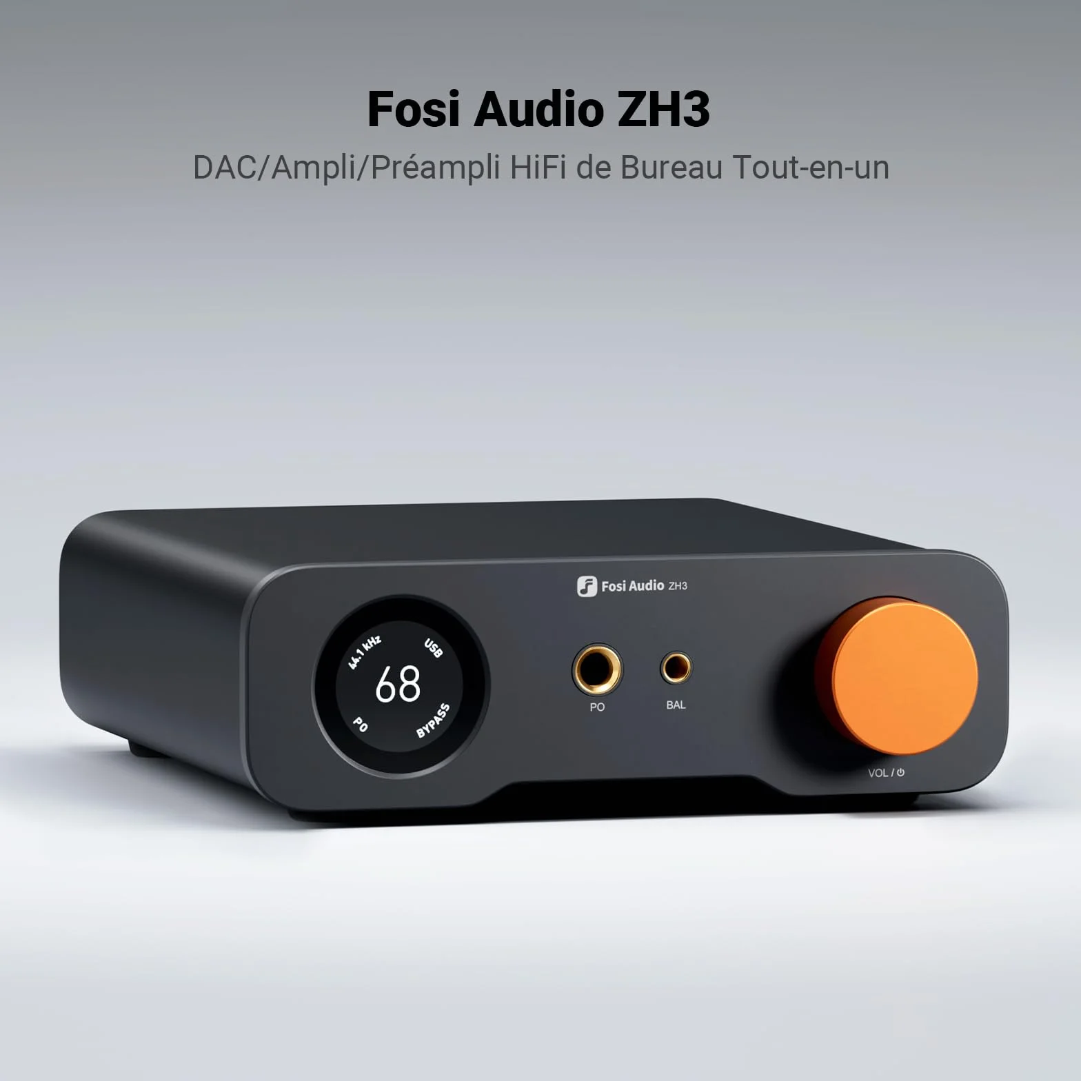 Fosi Audio ZH3 Ampli Casque DAC, Préampli Entièrement Équilibré avec AKM4493SEQ PCM768 kHz pour Amplificateurs, Entrée Déclencheur 12V/USB/OPT/COAX/RCA, sortie XLR/RCA/4,4 mm/6,35 mm avec Télécommande