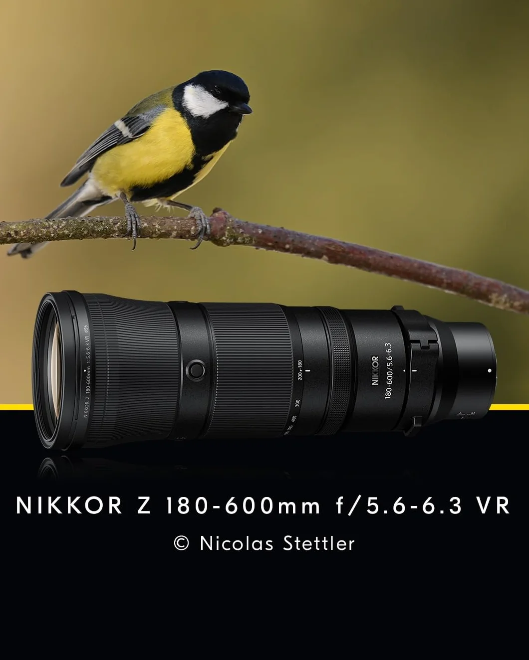 Objectif NIKKOR Z 180-600mm f/5.6-6.3 VR pour Hybride Nikon
