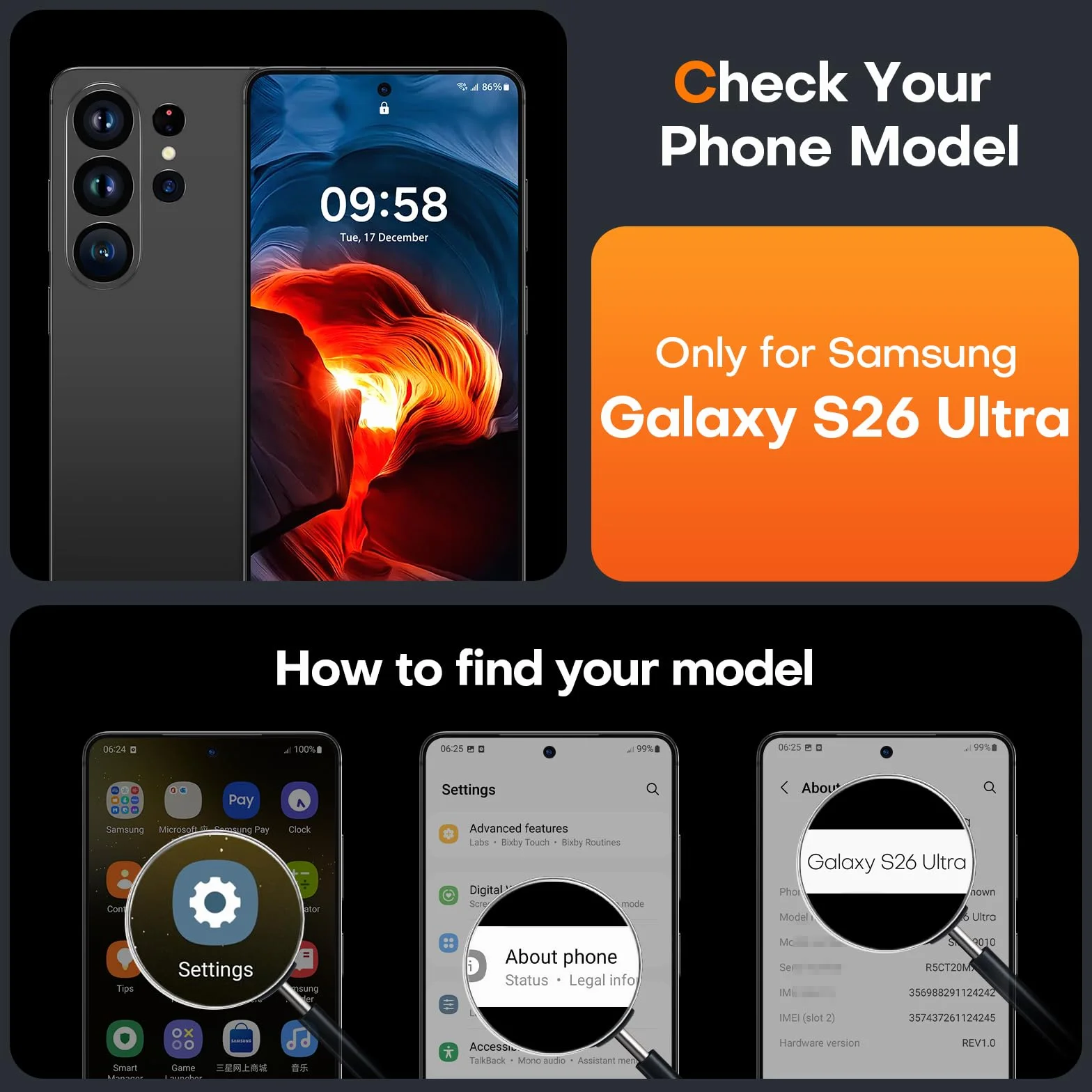 Lot de 2 Verre Trempé pour Samsung Galaxy S26 Ultra avec Protection de Caméra