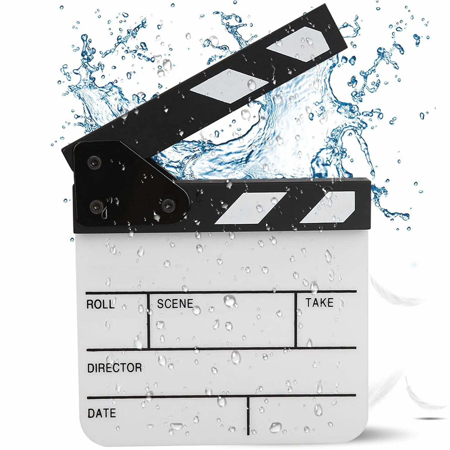 Clap De Cin Ma Acrylique,Slate Cinema,Slate Cinema,Film Slate Small,Movie Clapper Board,Autres Accessoires De Prise De Vue,Mini Acrylique Director Scene Clapperboard TV Movie Action Board Film Cut Pro