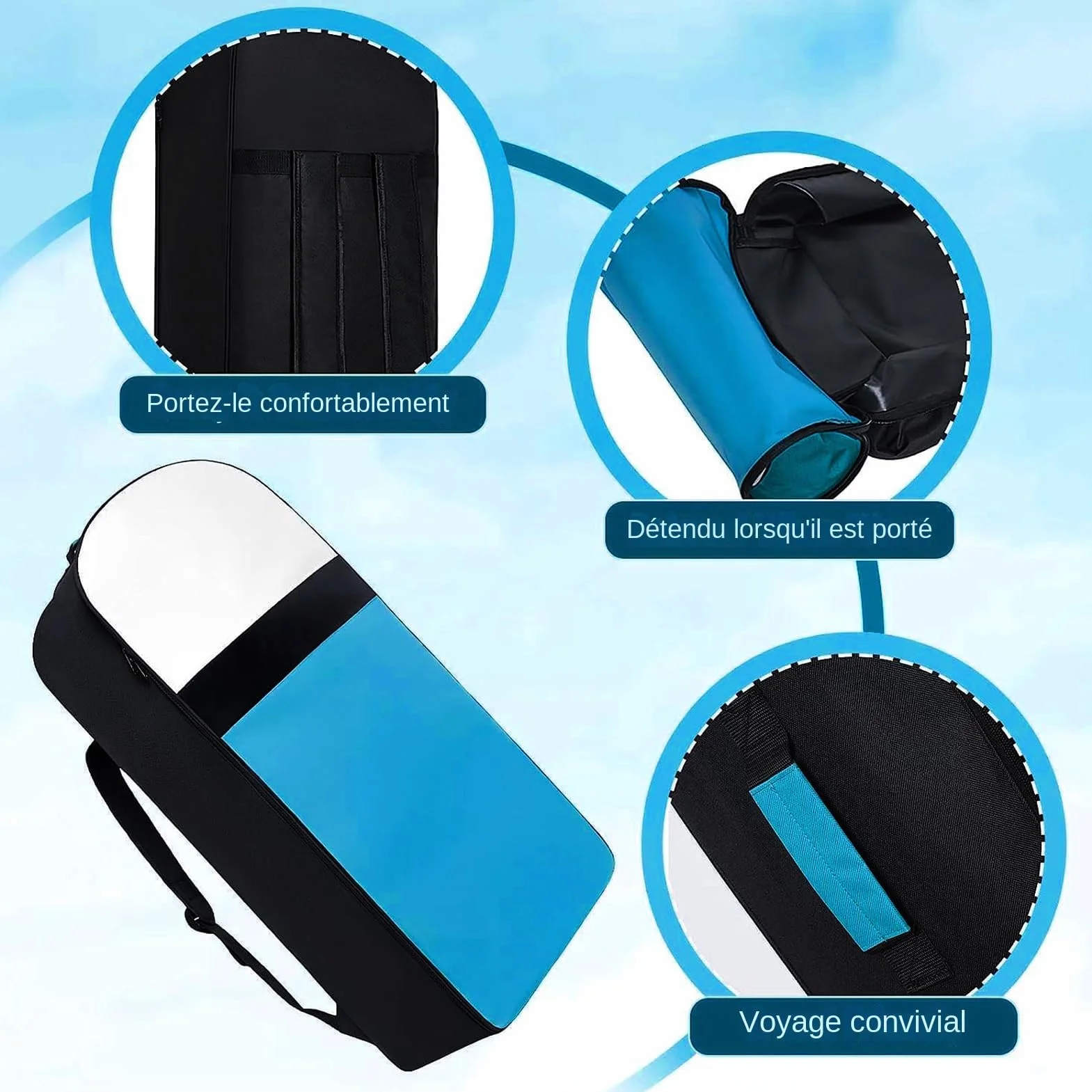 Sac À Dos pour Paddle, Housse de Protection pour Planche De Paddle, Réglable, Grande Capacité