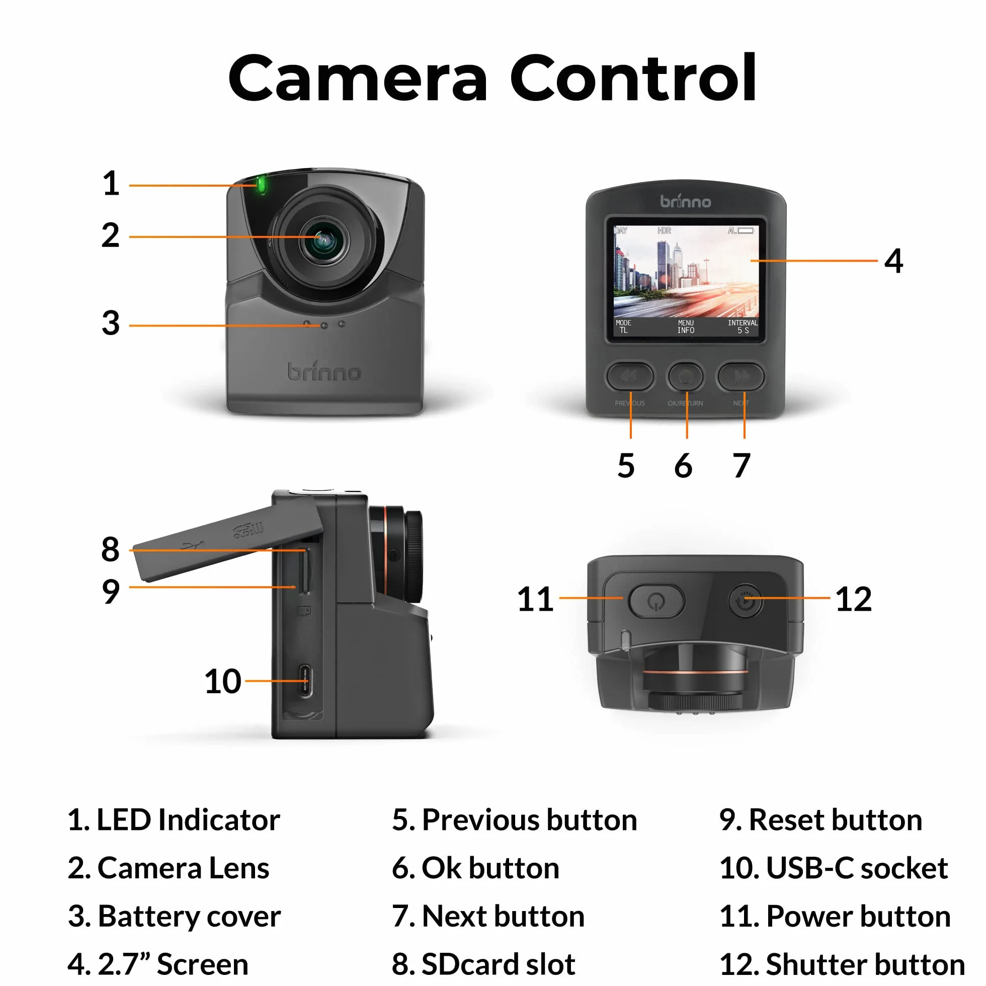 Brinno TLC2020 Mount Bundle Kit Vidéo Timelapse HDR IP67